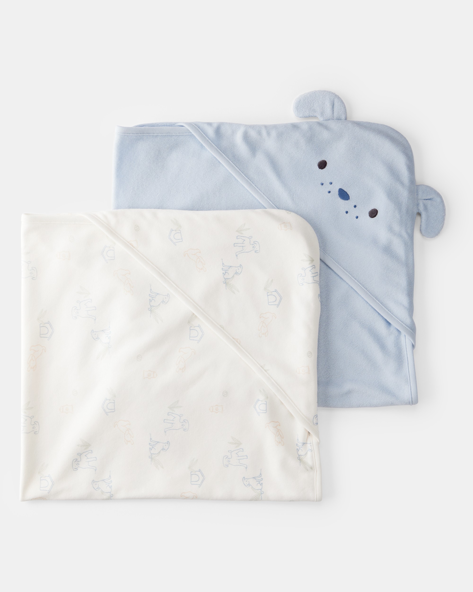 Baby Boy 2-Pack Hooded Towels