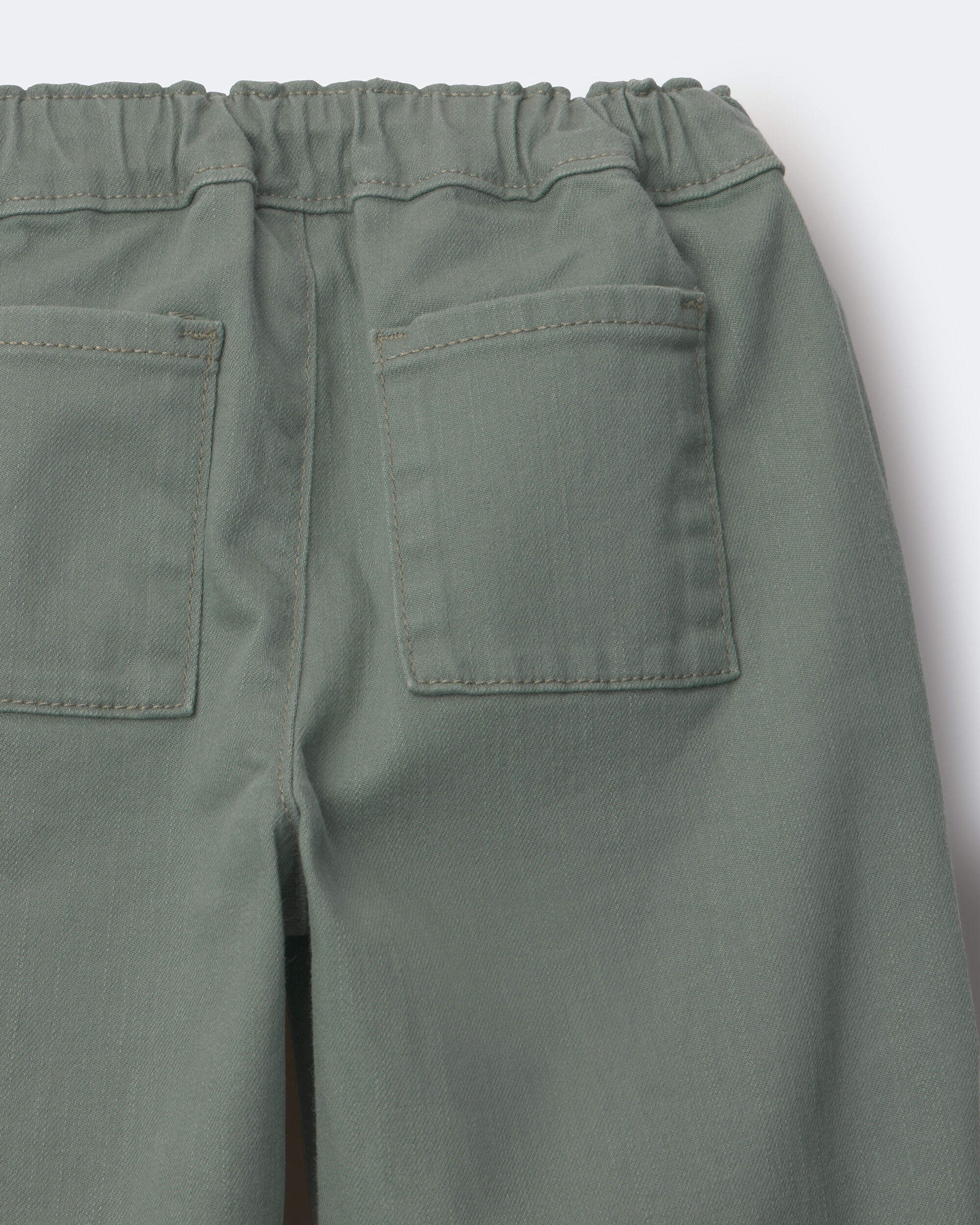 Toddler Girl Ric-Rack Cuffed Barrel Pant - Olive