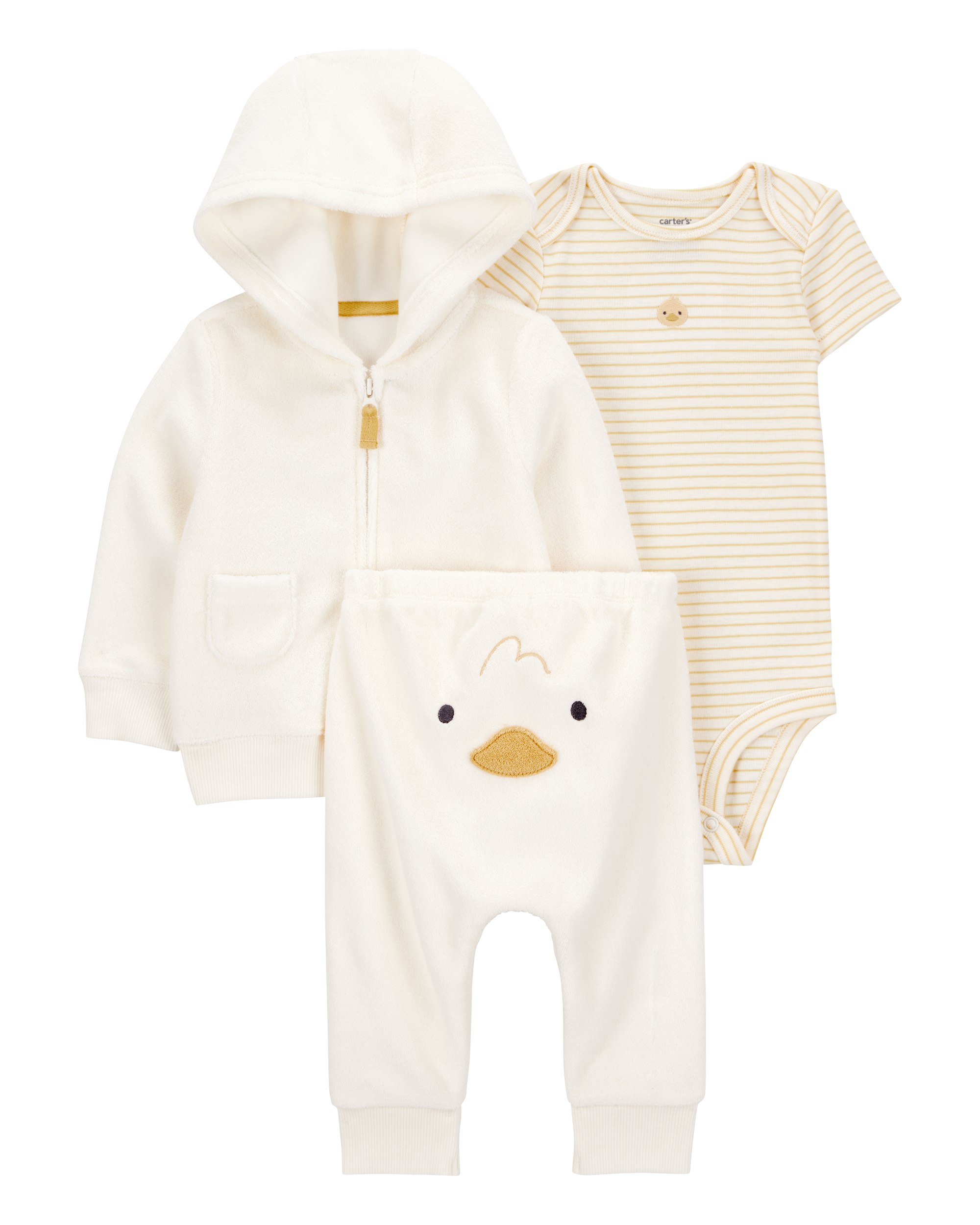 Baby 3-Piece Duck Little Cardigan Set