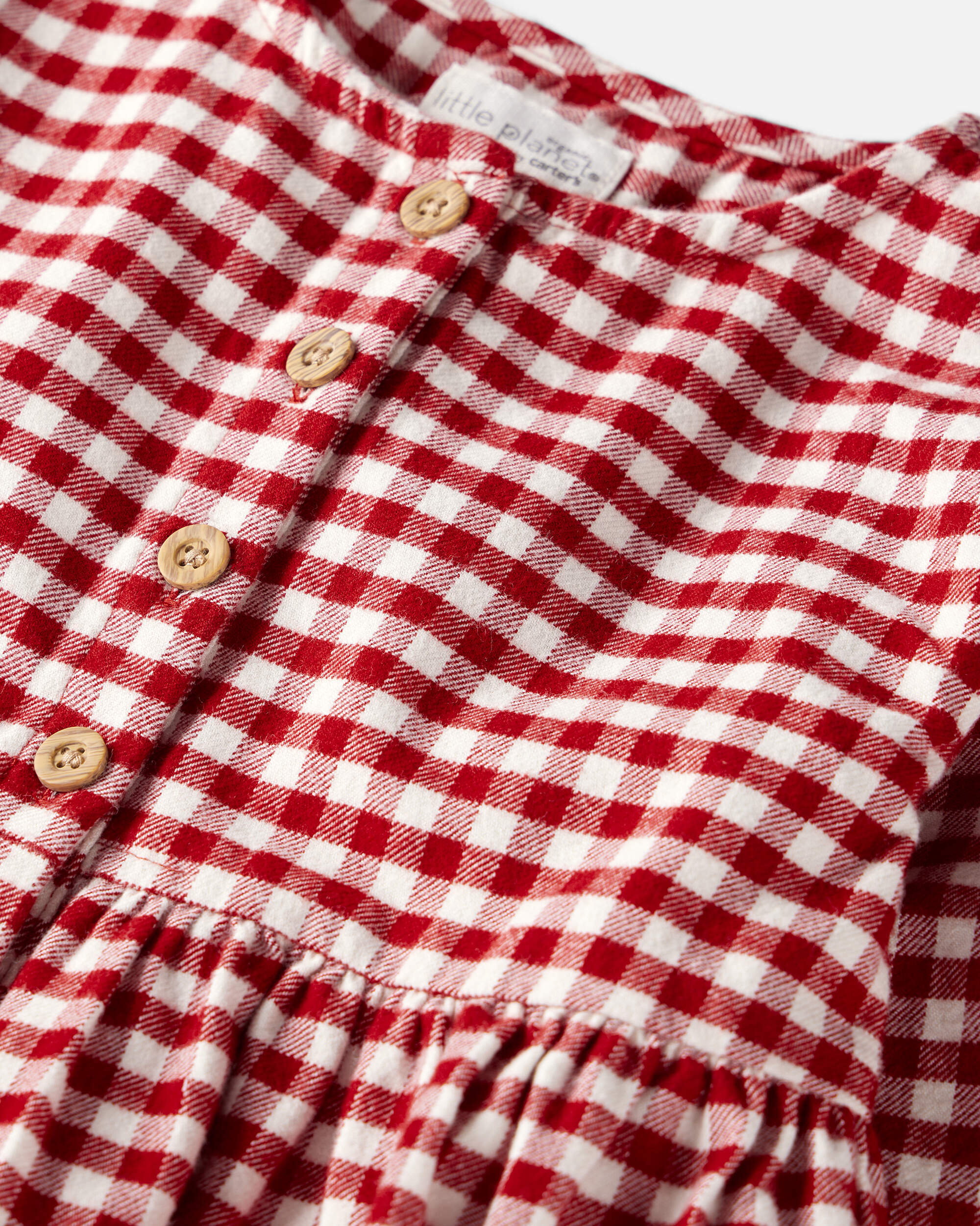Toddler Girl Organic Cotton Flannel Dress