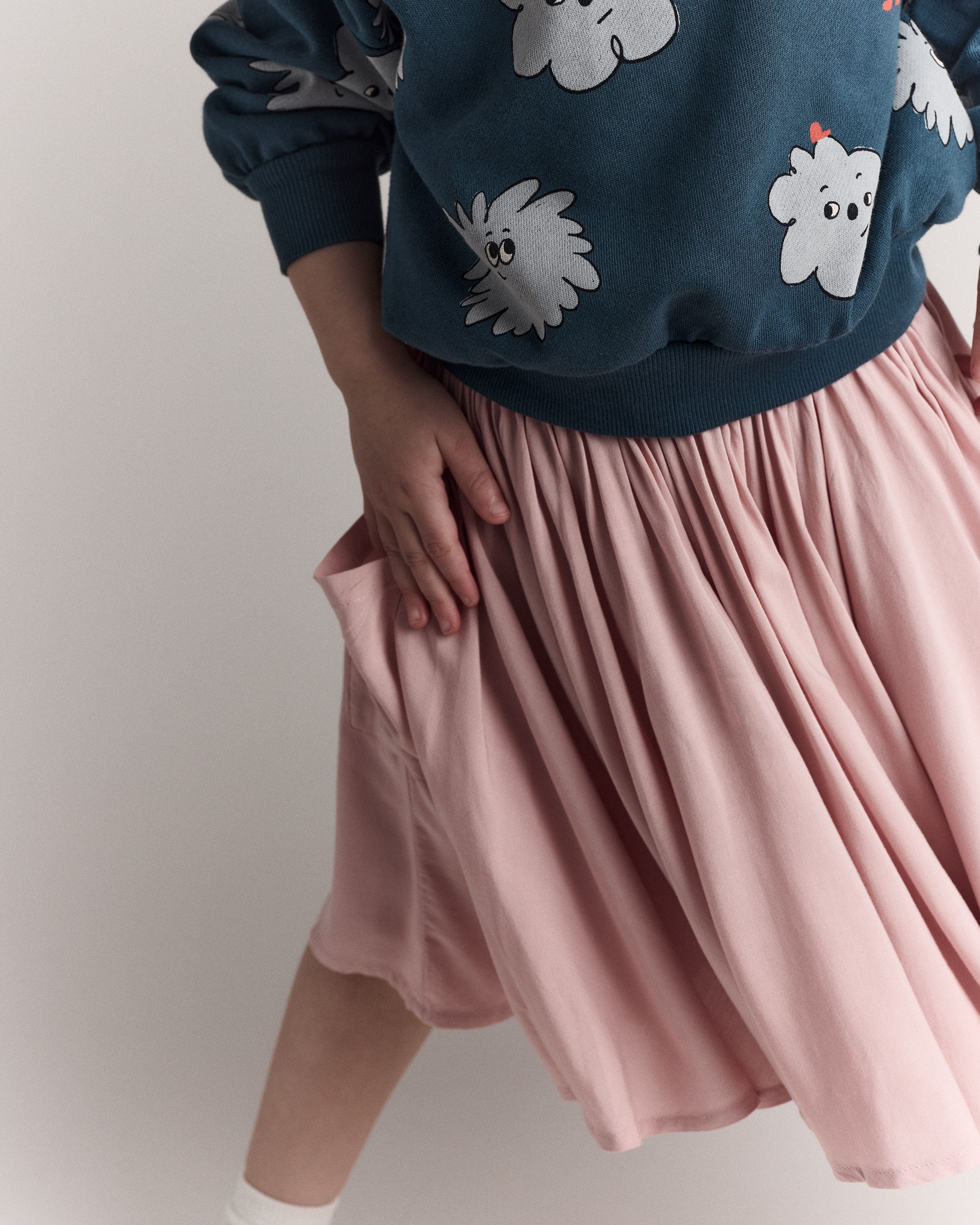 Toddler Girl Avenue Twirl™ Midi Skirt with Otter Pockets - Light Pink