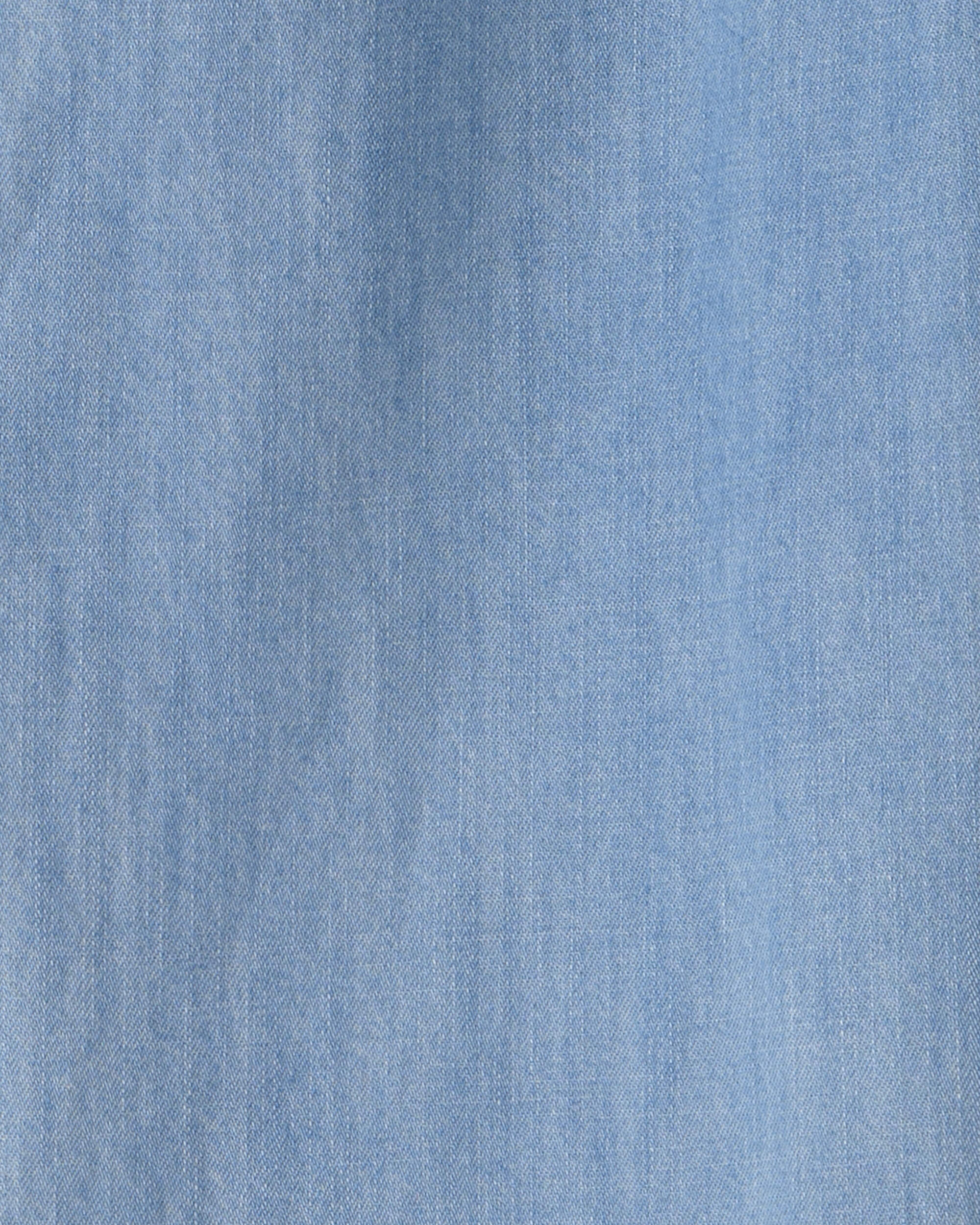 Girls Organic Cotton Chambray Pants