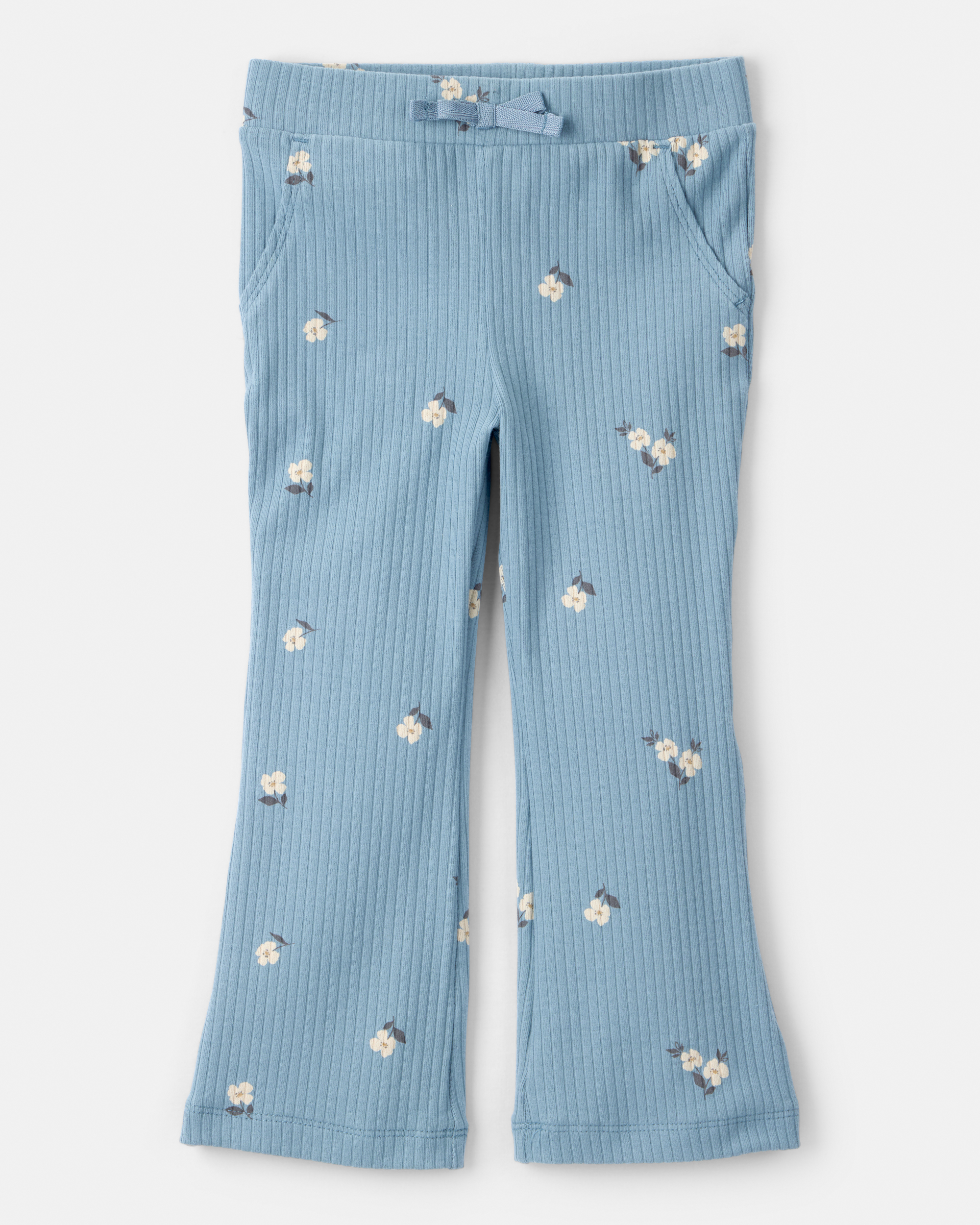 Toddler Girl 2-Piece Floral Top & Pant Set - Blue