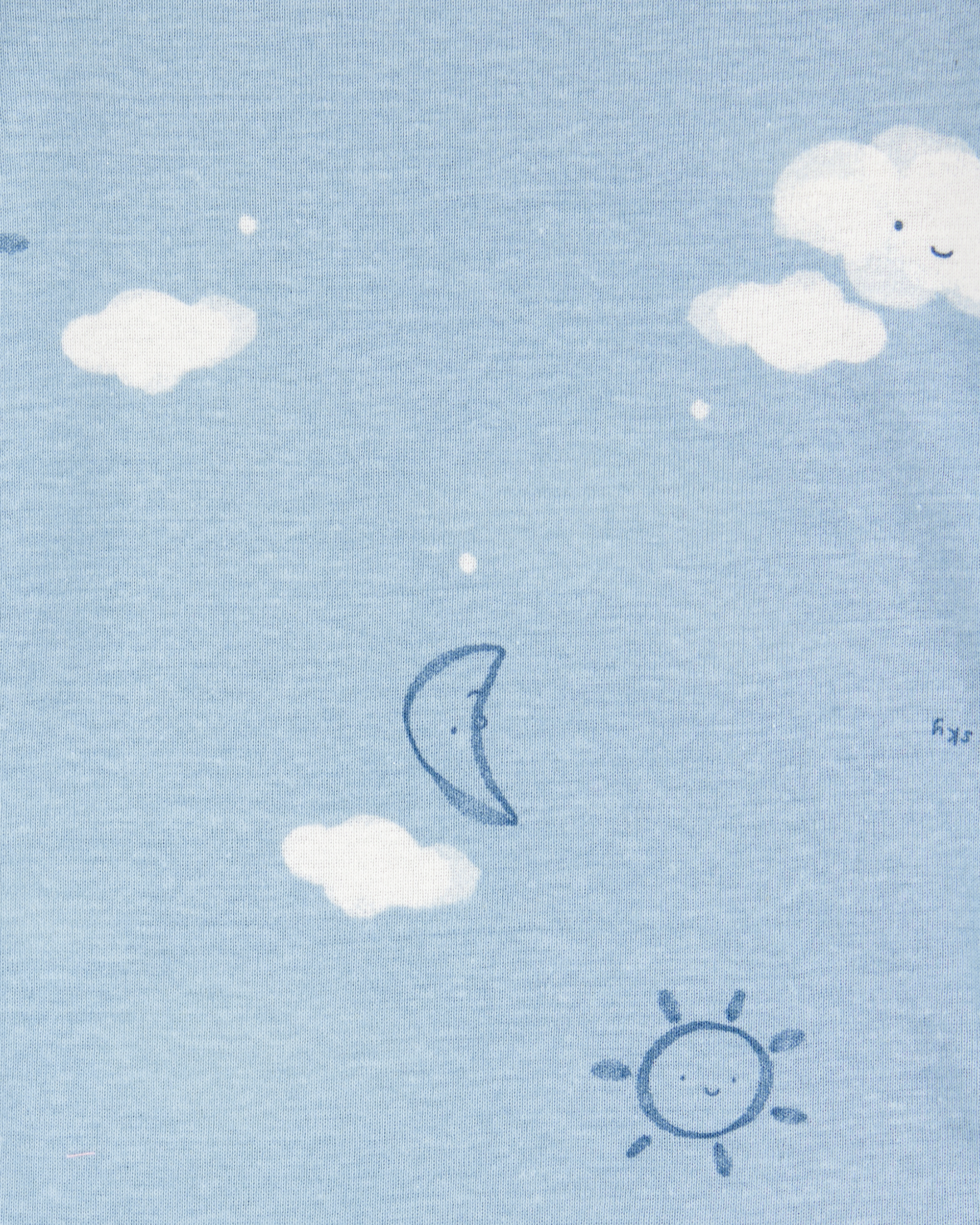 Baby Boy 5-Pack Kangaroo Cloud Short-Sleeve Bodysuits