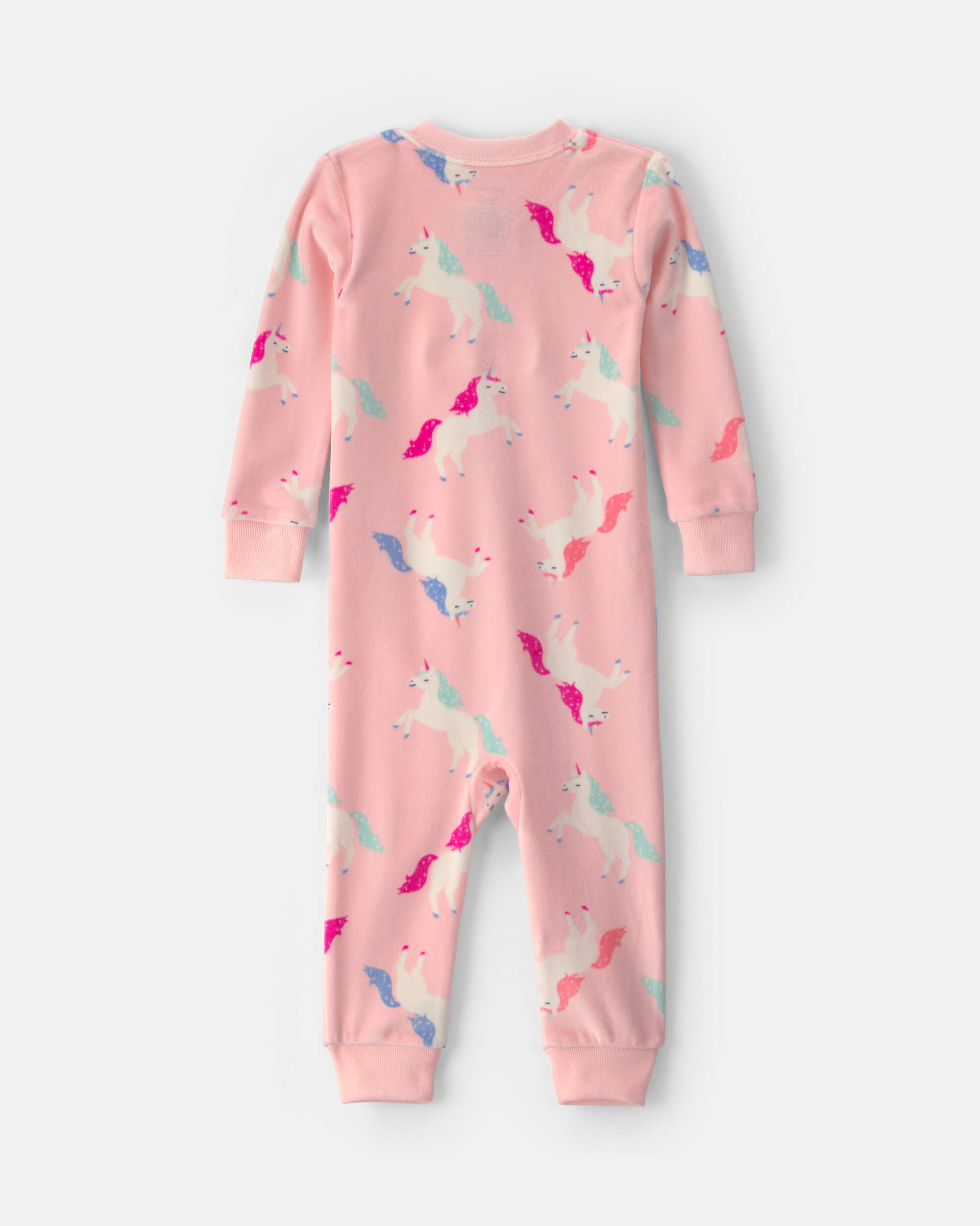 Toddler Girl 1-Piece Unicorn DreamPlush Snug Fit Pyjama - Pink