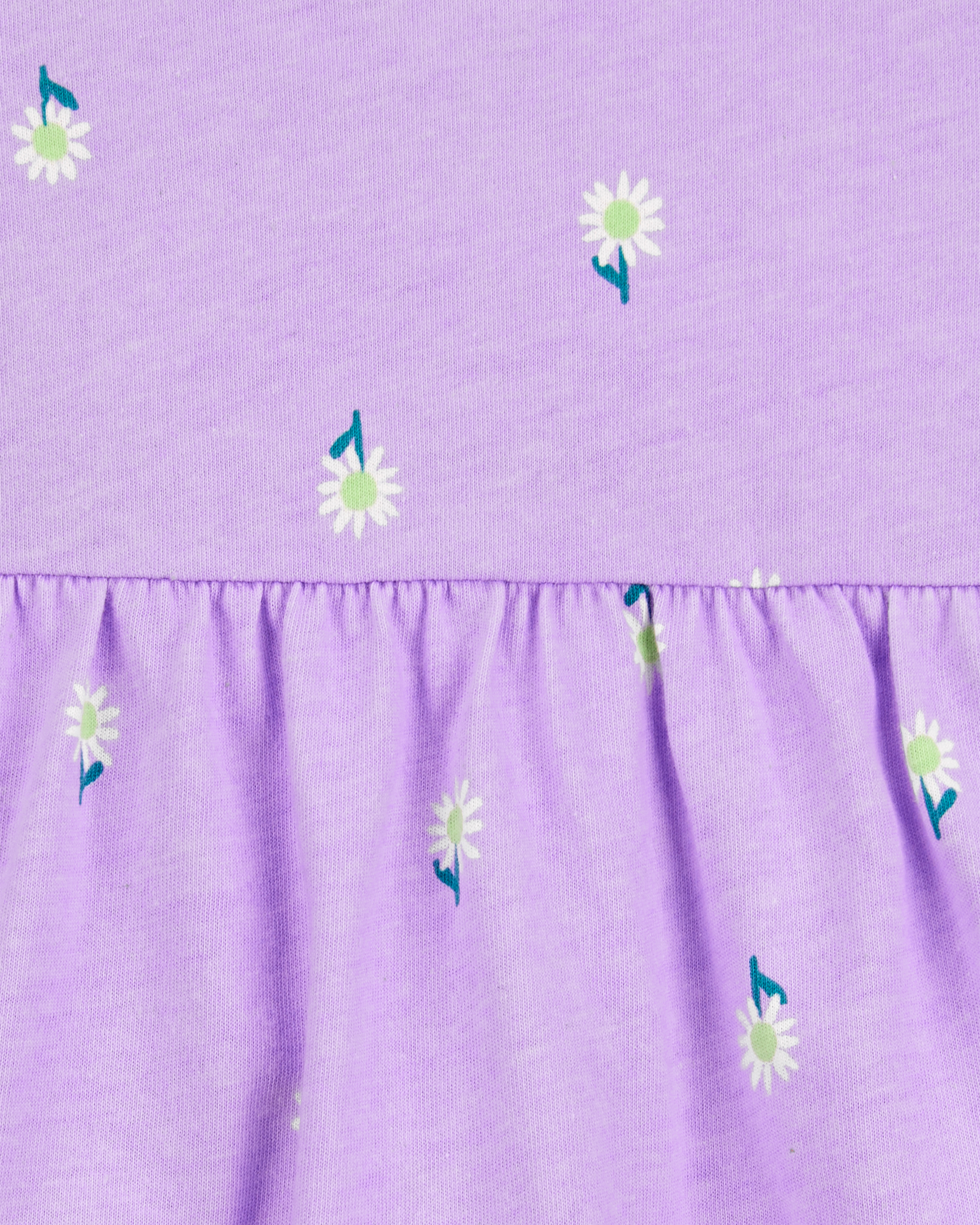 Baby Girl Floral Bodysuit Dress - Purple