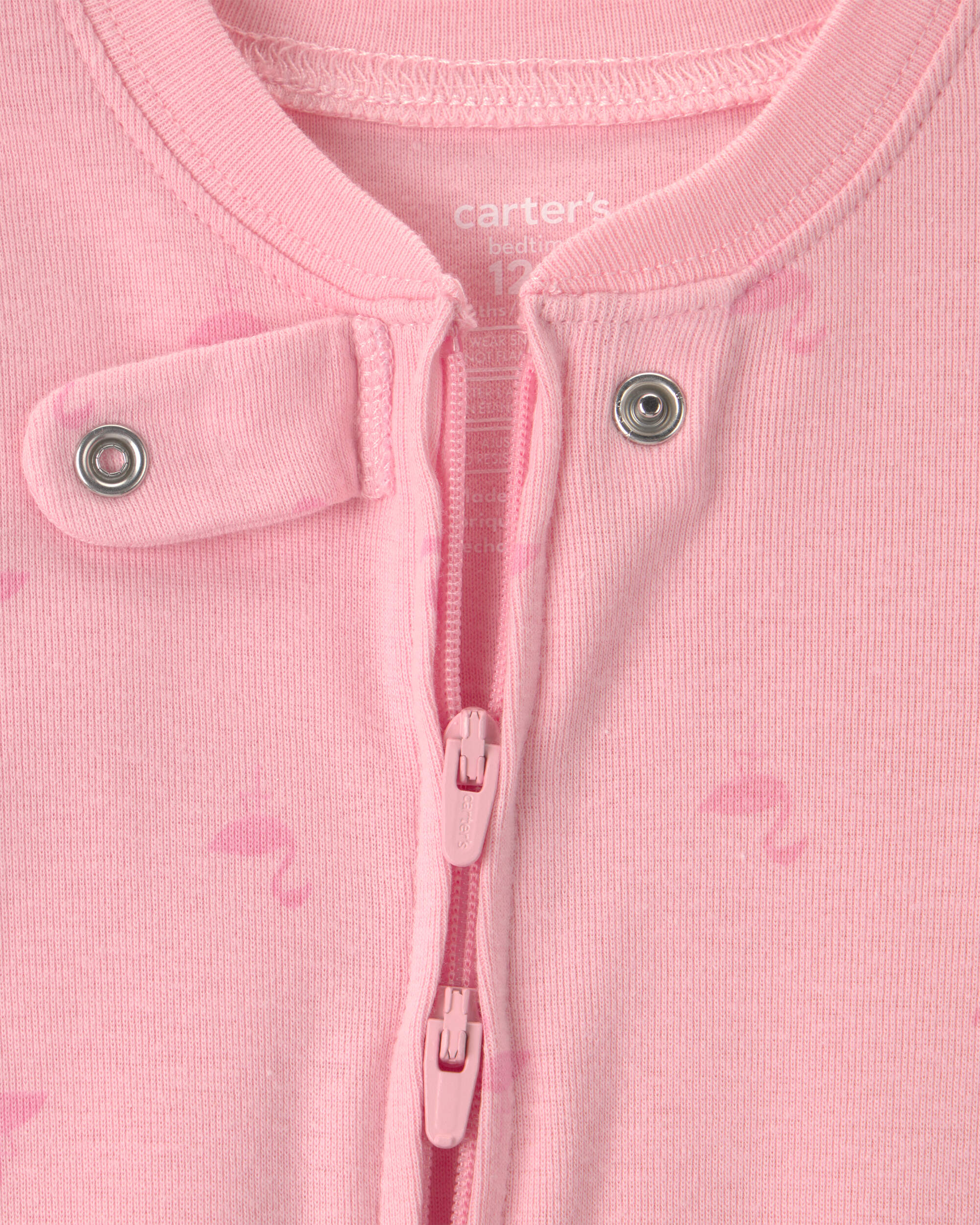 Baby Girl Flamingo 100% Cotton Snug Fit 1-Piece pyjama - Pink
