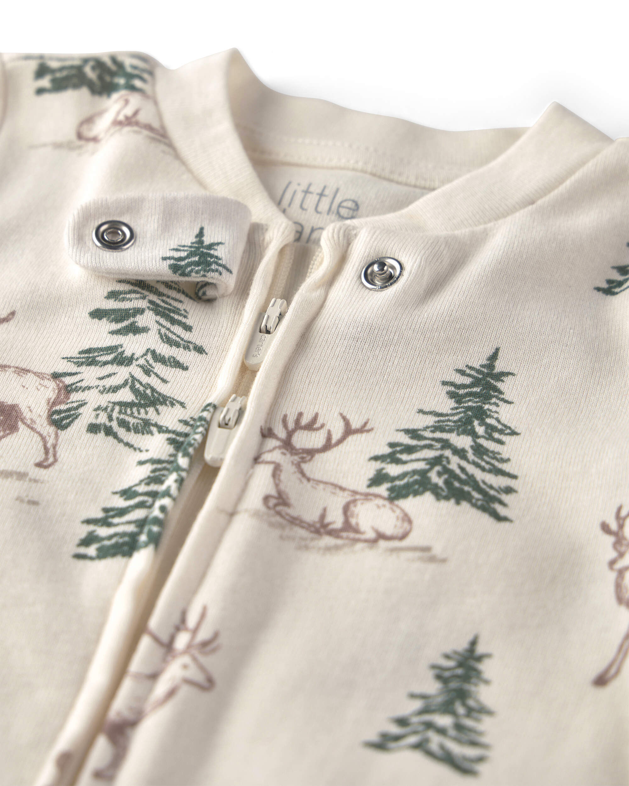 Baby Organic Cotton Sleeper Pyjamas Reindeer Forest