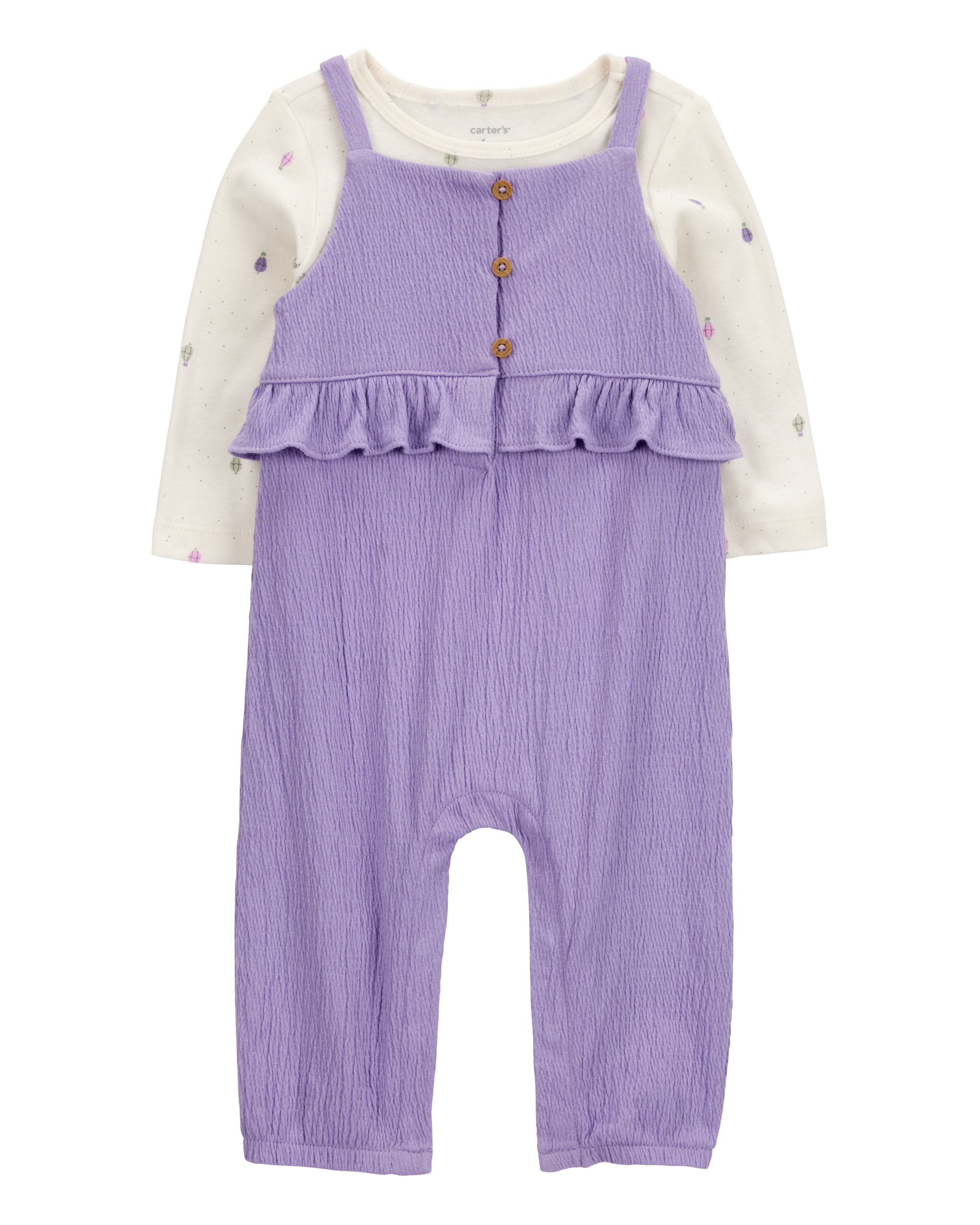 Baby 2-Piece Long-Sleeve Tee & Coverall Set