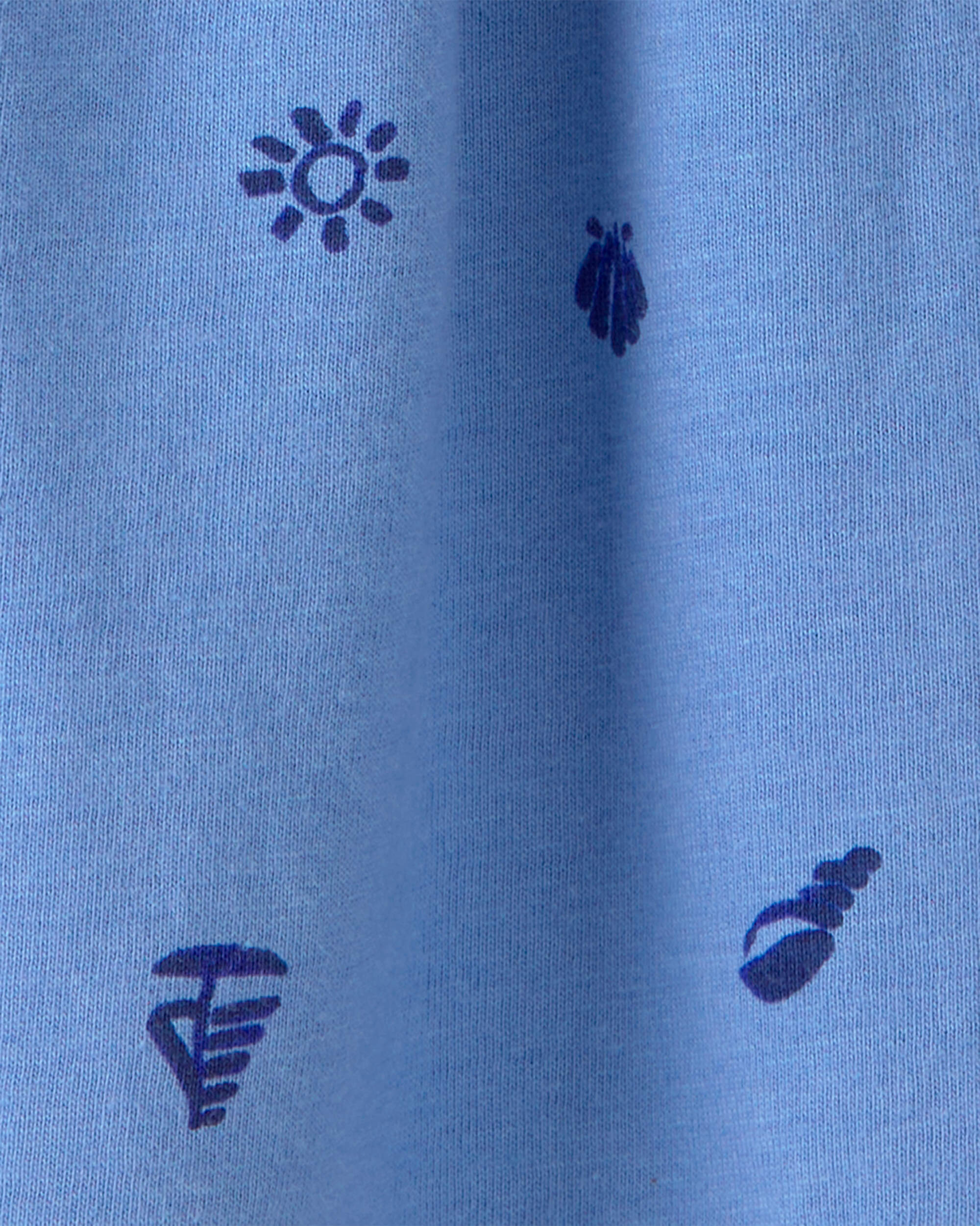 Baby Girl Seashell Short-Sleeve Dress - Blue