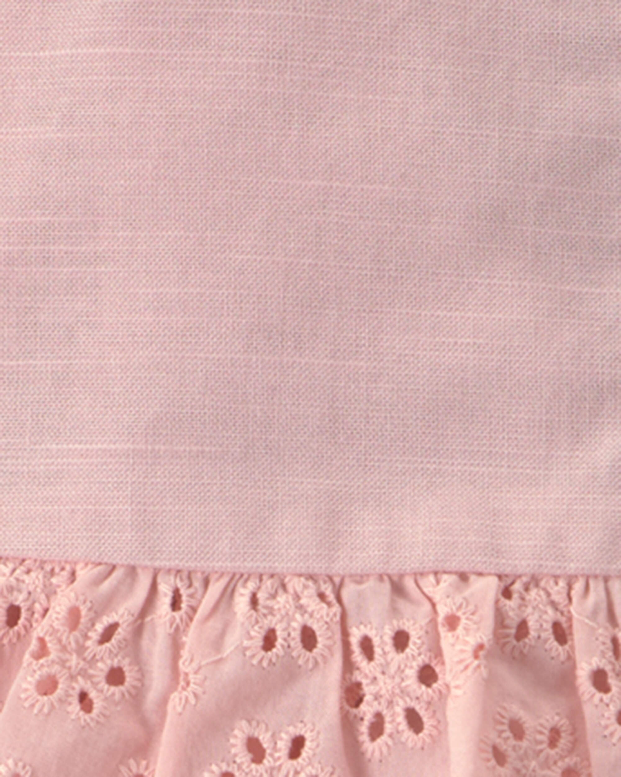 Baby Girl 2-Piece Eyelet Top & Skort Set - Pink