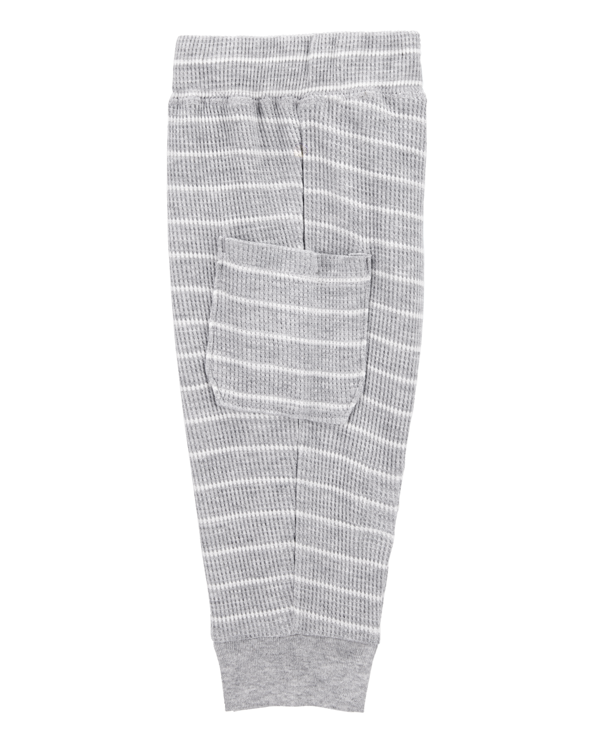 Baby 2-Piece Striped Waffle Knit Bodysuit Pant Set - Heather
