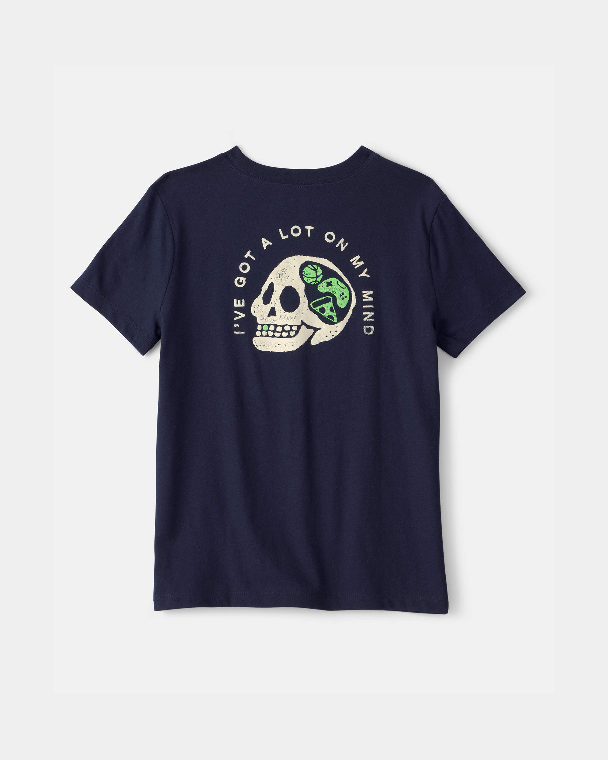 Boys Skull Graphic Tee - Blue
