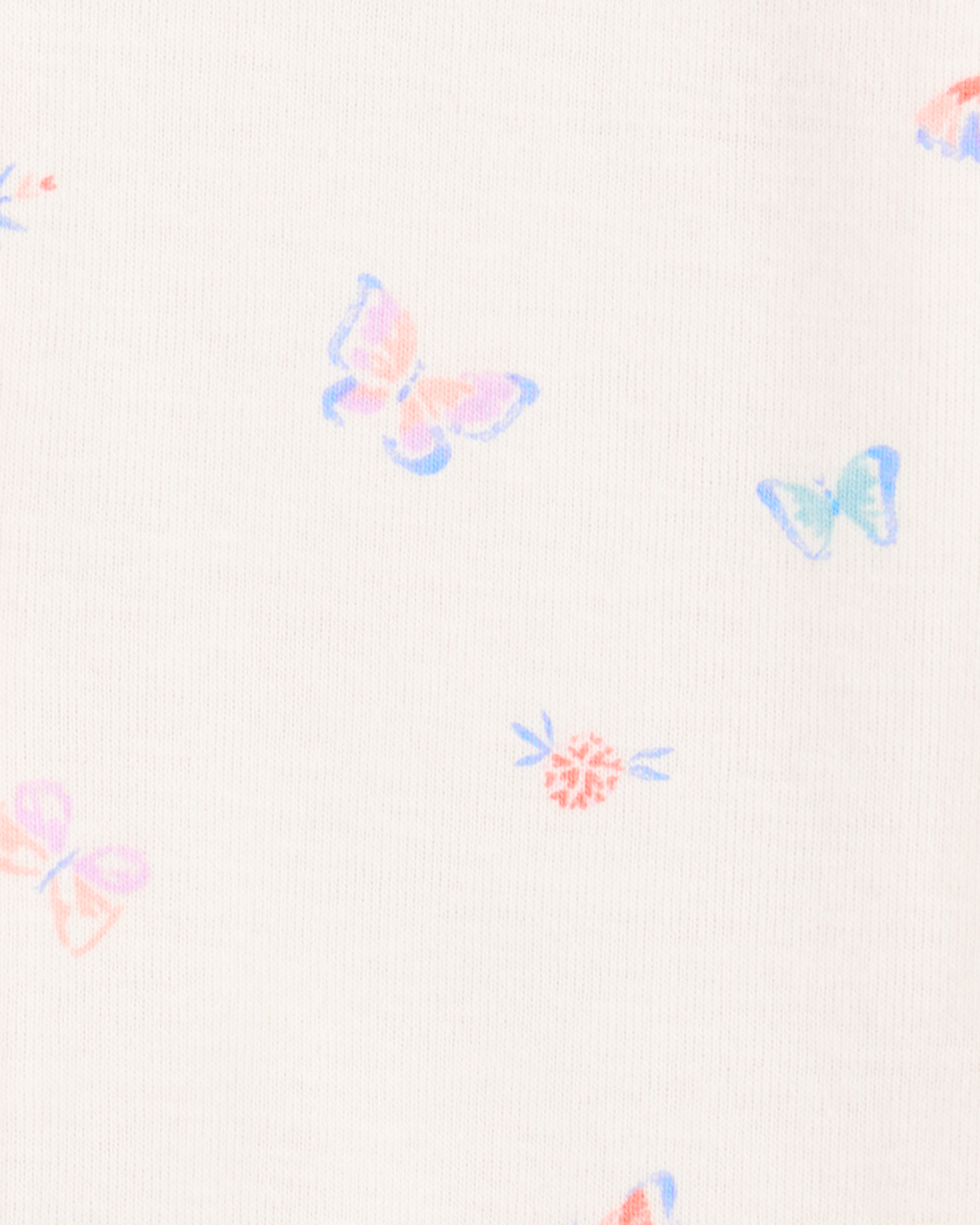 Toddler 1-Piece Butterfly 100% Snug Fit Cotton Romper PJs