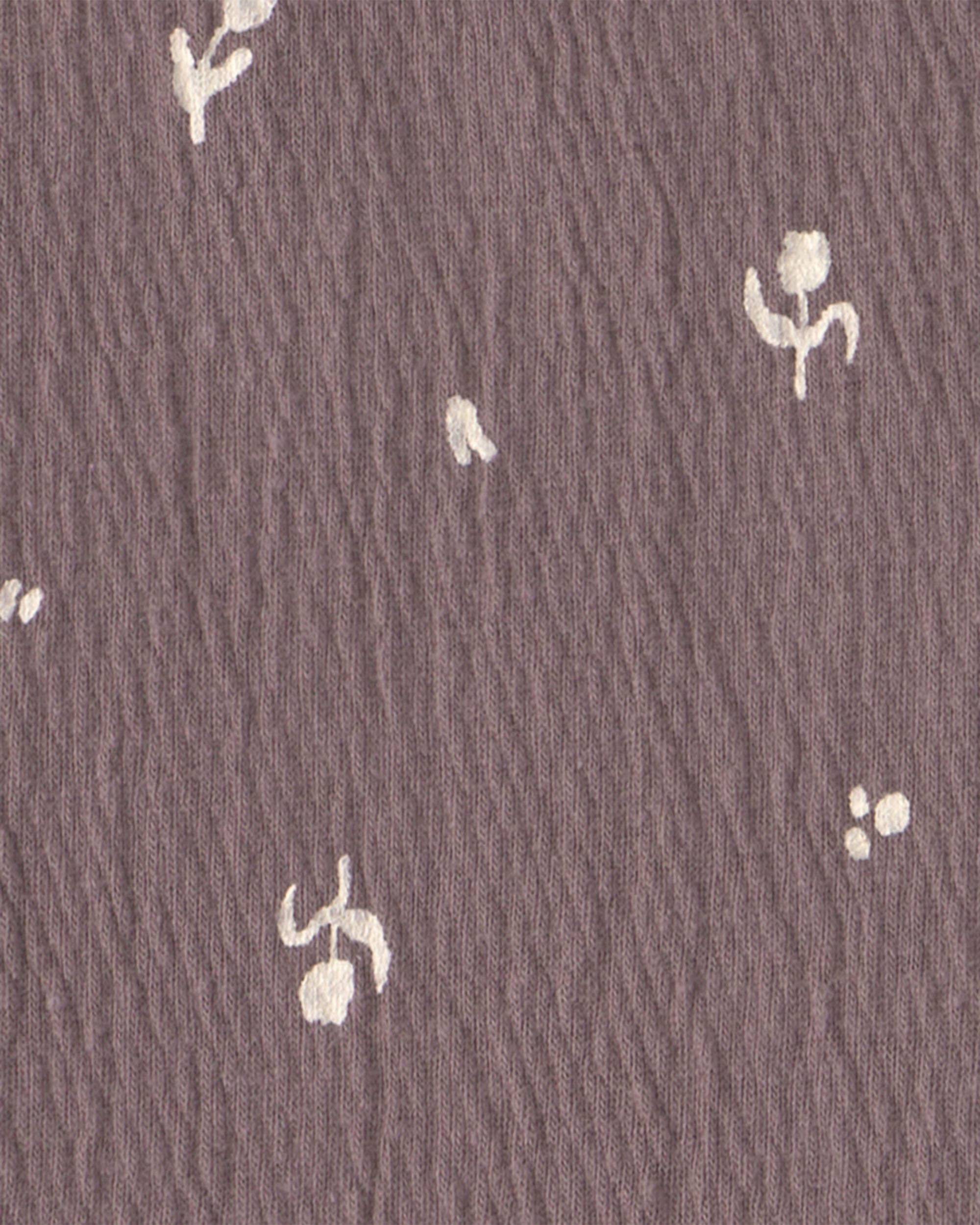 Baby Girl 3-Piece Top & Short Set - Brown