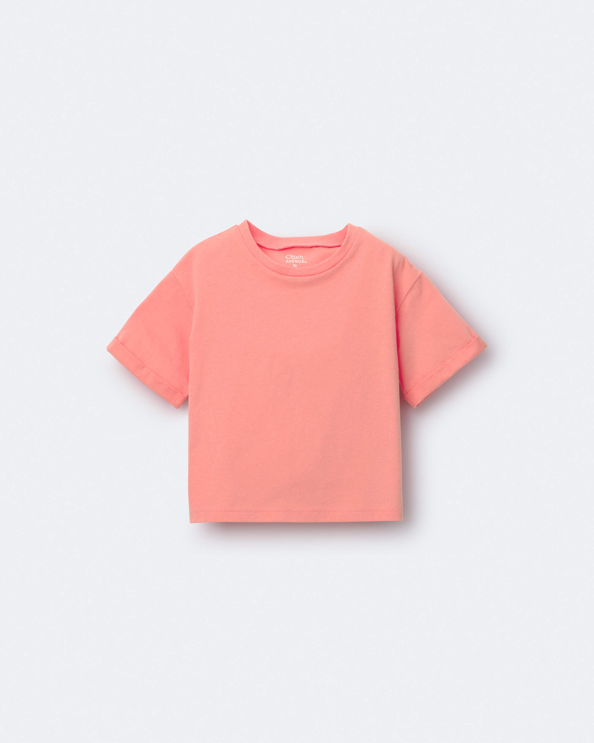 Toddler Rolled Cuff Tee - Orange