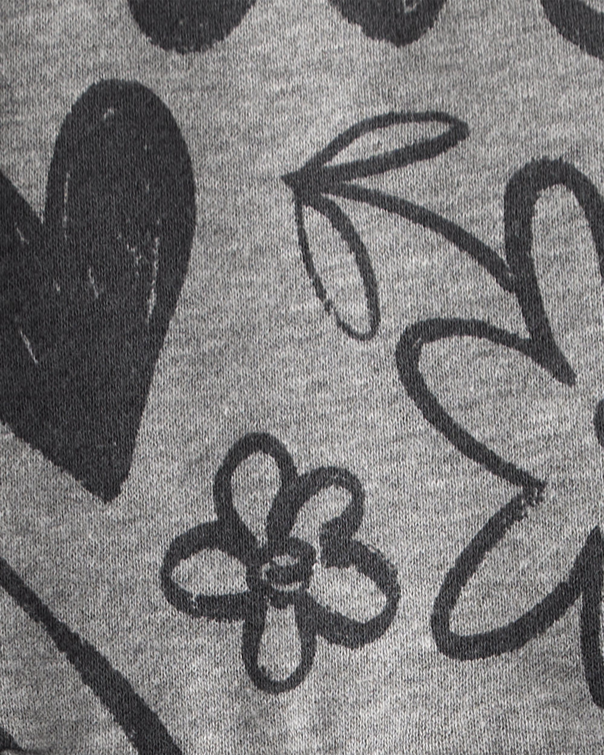 Baby Girl DayDream Fleece Heart Knit Dress - Grey