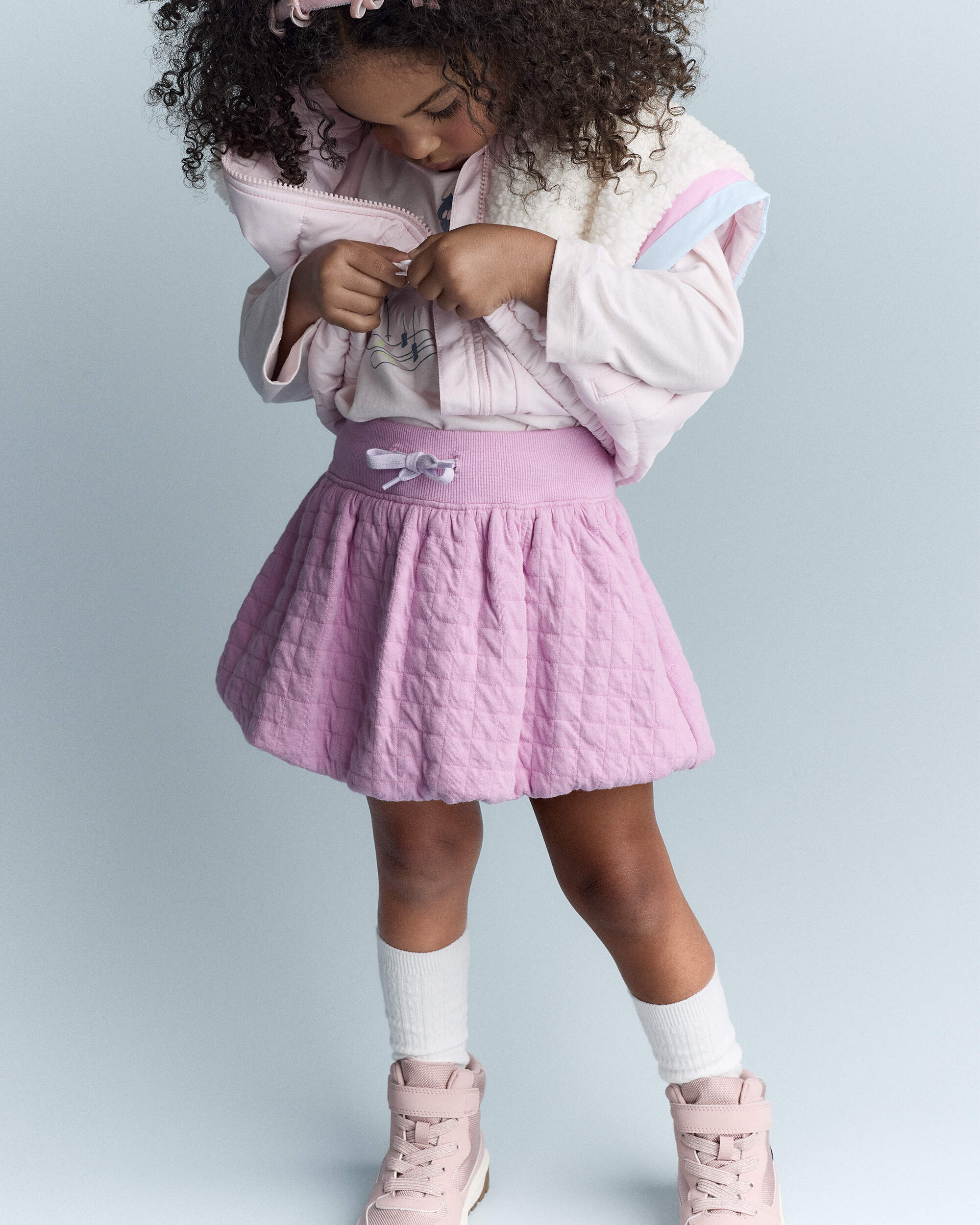 Toddler Girl Bubble Skirt - Lilac