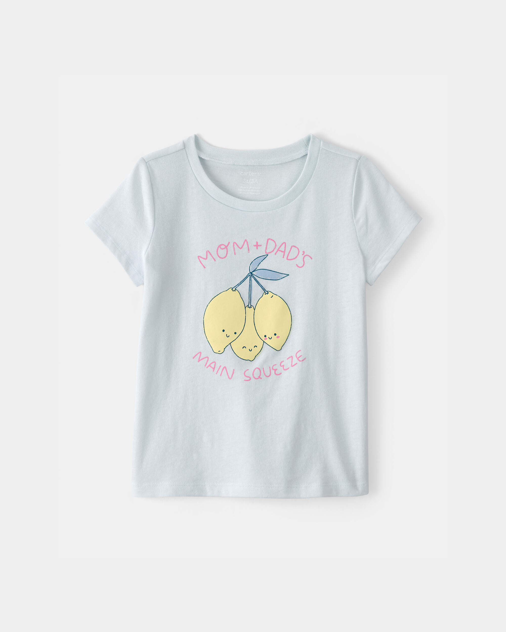 Toddler Girl 'Main Squeeze' Lemon Graphic Tee - Blue
