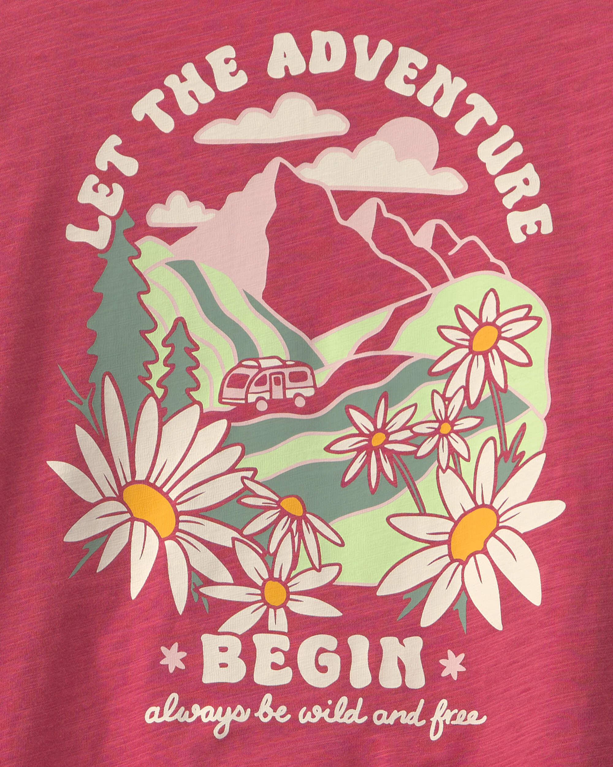 Girls Floral Long-Sleeve Top - Red
