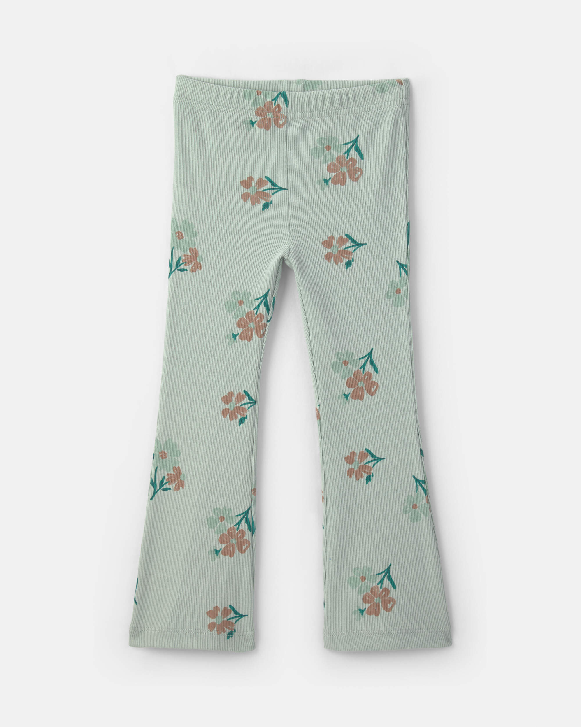 Baby Girl Floral Long-Sleeve Top & Pant Set - Green