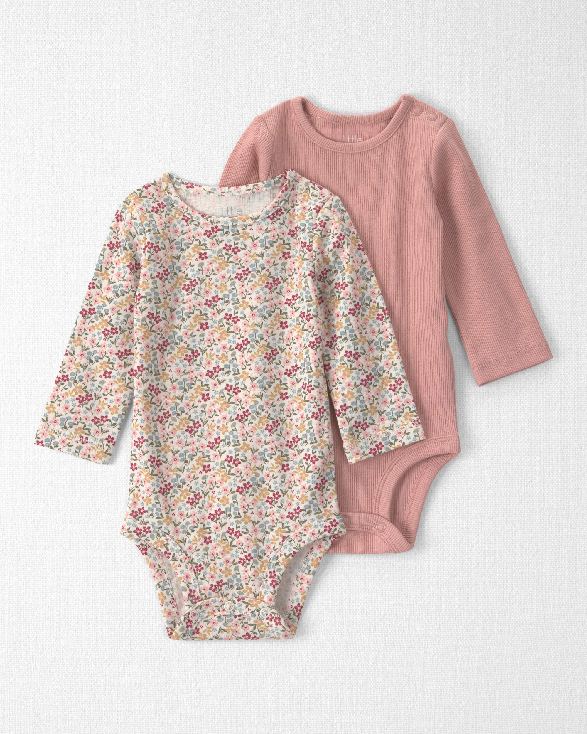 Baby Girl 2-Pack Organic Cotton Bodysuits