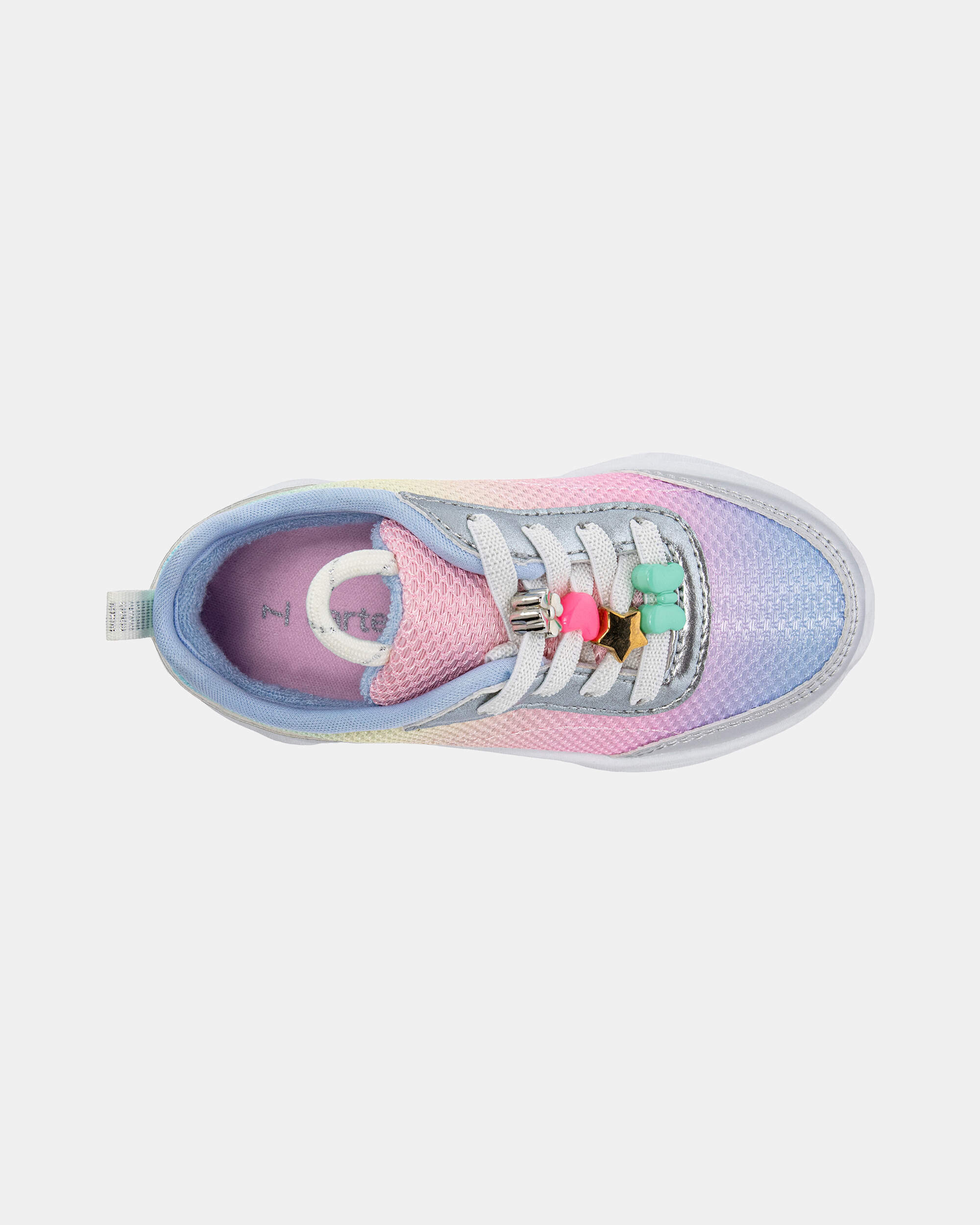Toddler Girl Metallic Sneakers  - Silver
