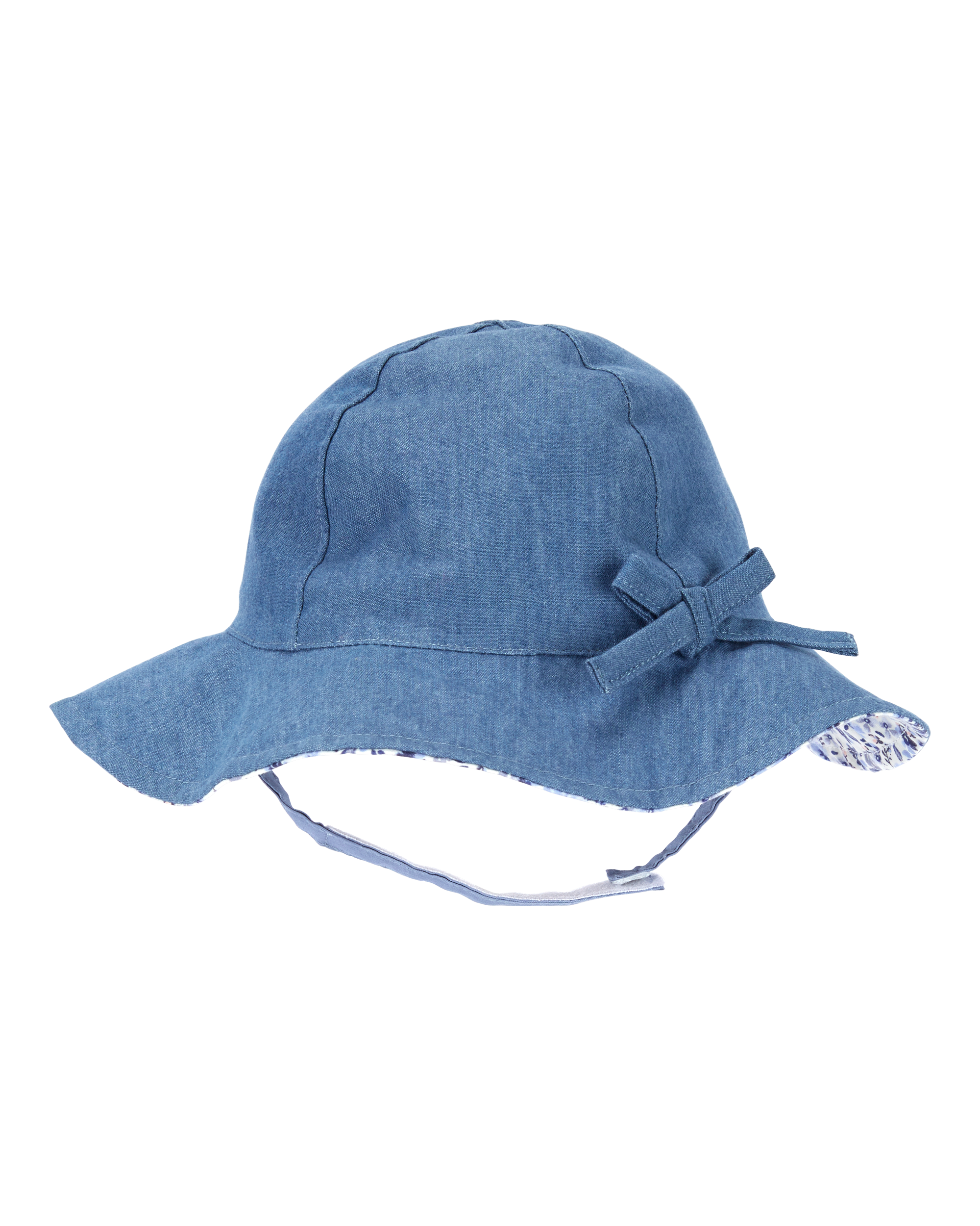 Baby Chambray Bow Sun Hat