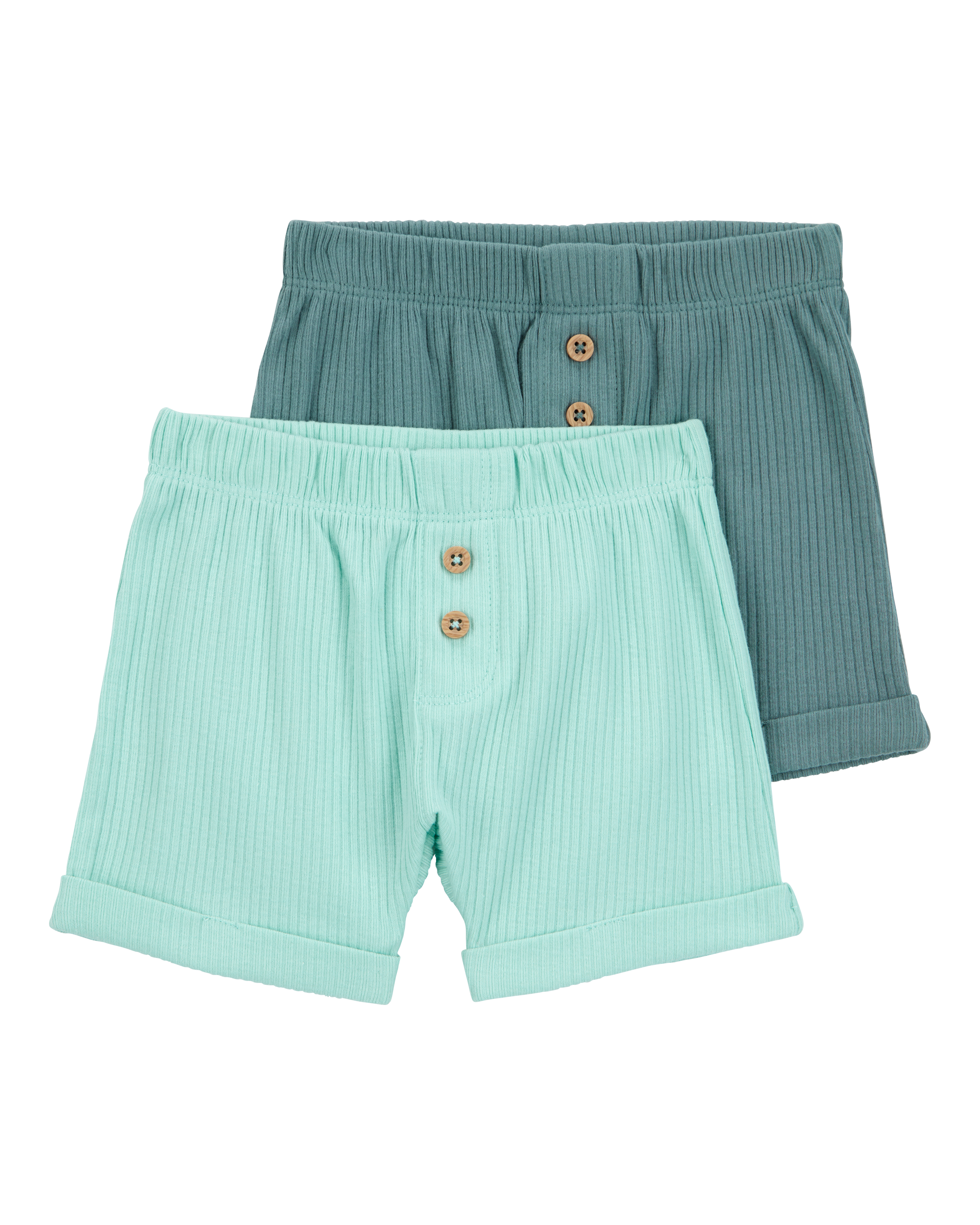 Baby 2-Pack Pull-On Shorts - Blue