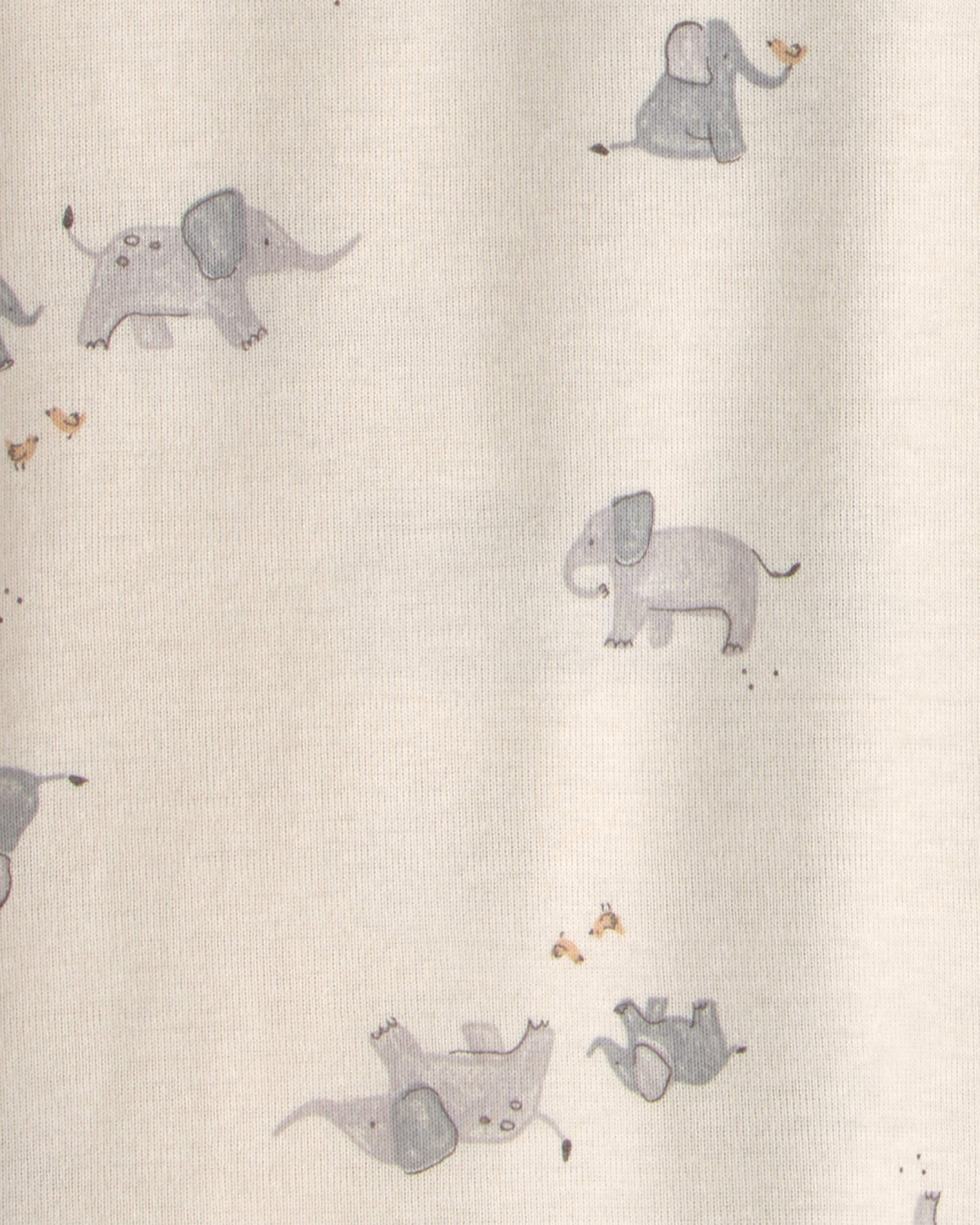 Baby 2-Pack Elephant Night Gown - Ivory/Grey