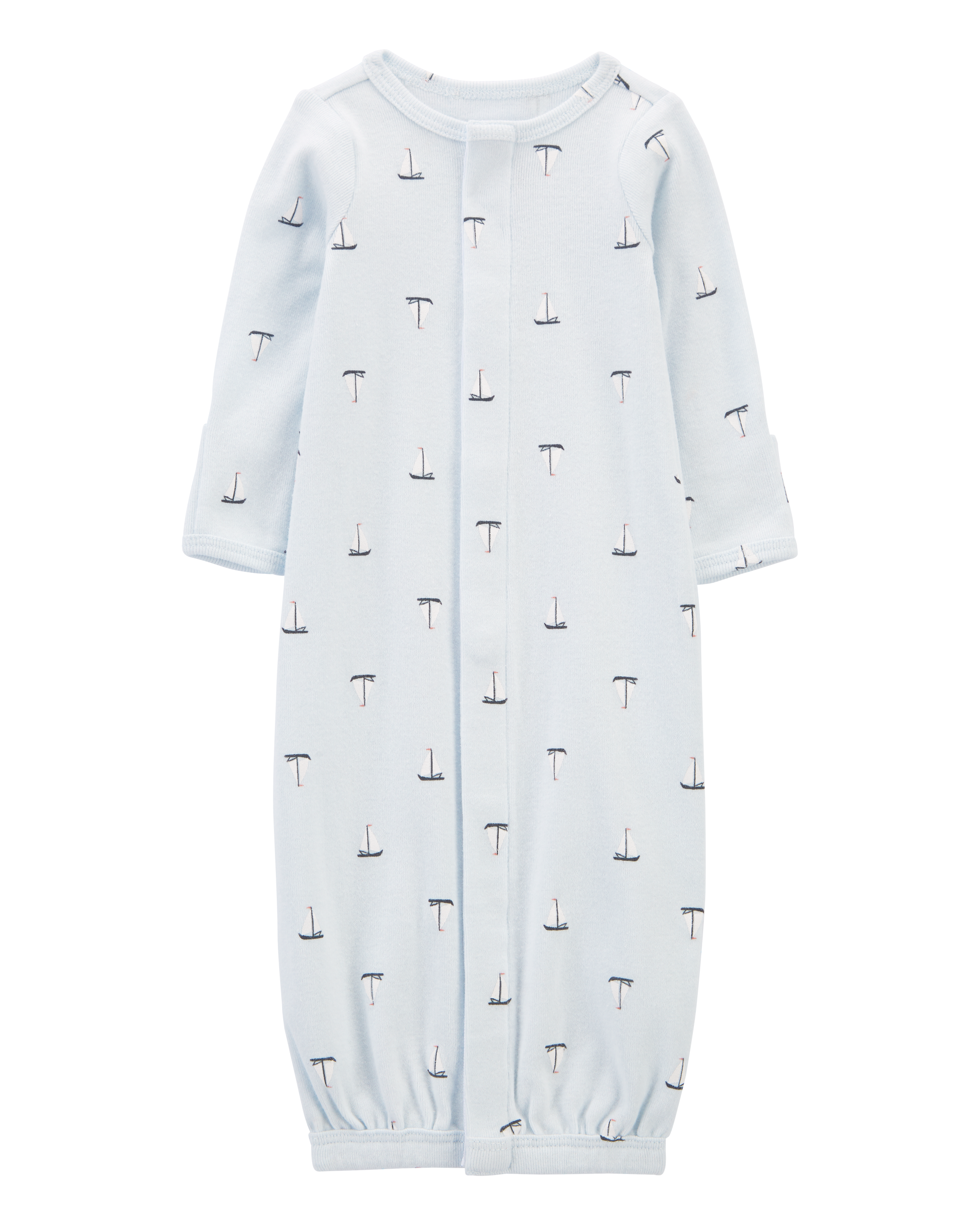 Baby Preemie Striped Sleeper Gown