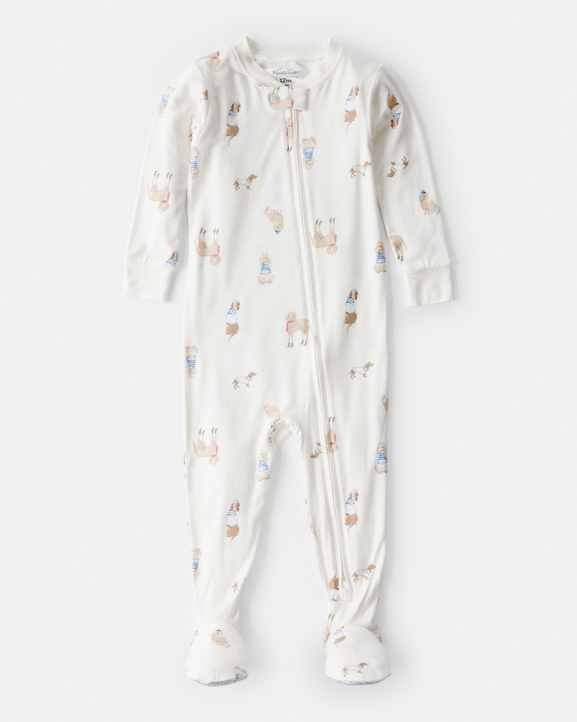 Baby Dog Loose Fit 1-Piece Pajamas - Cream