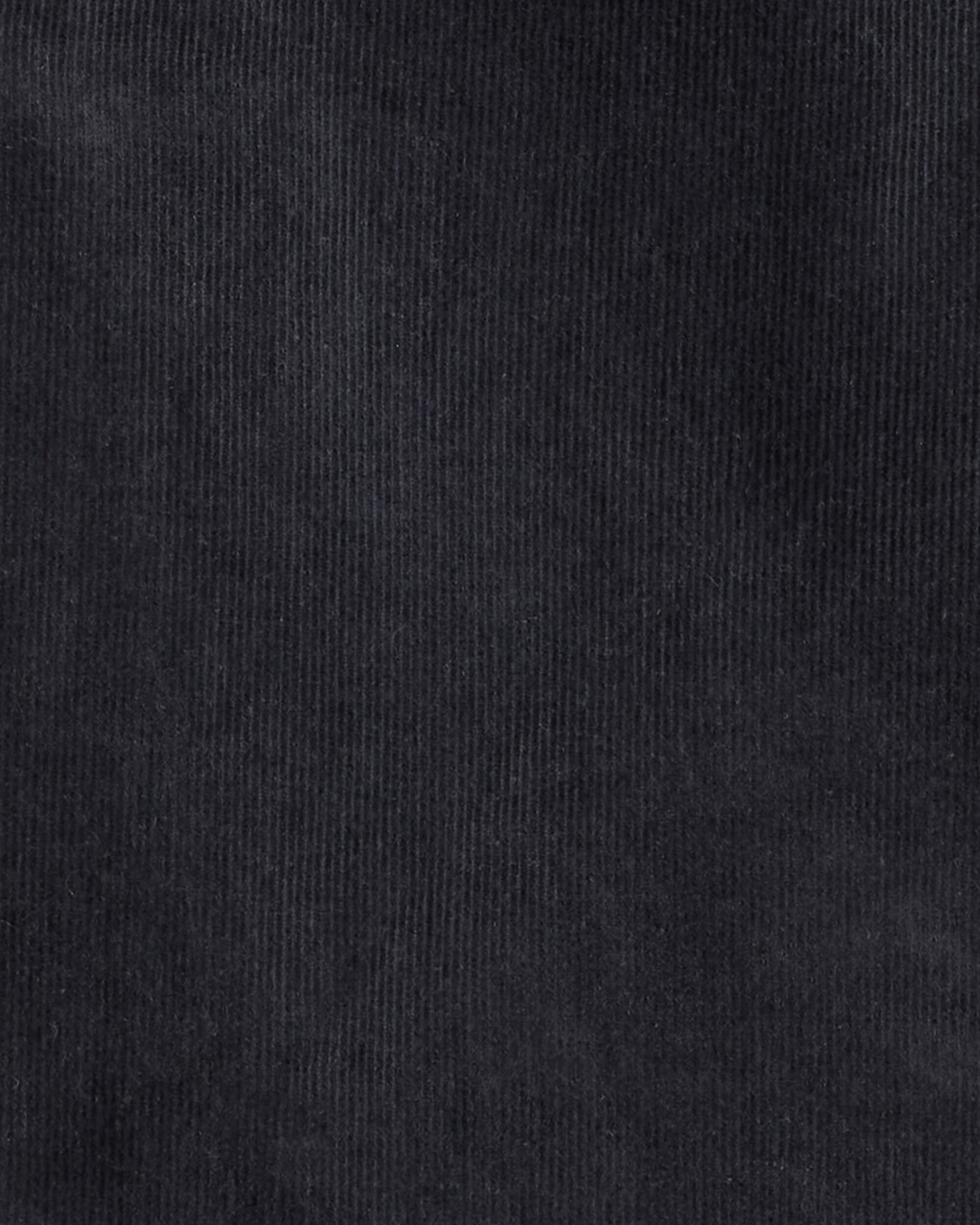 Girls Corduroy Wide-Leg Pants - Black