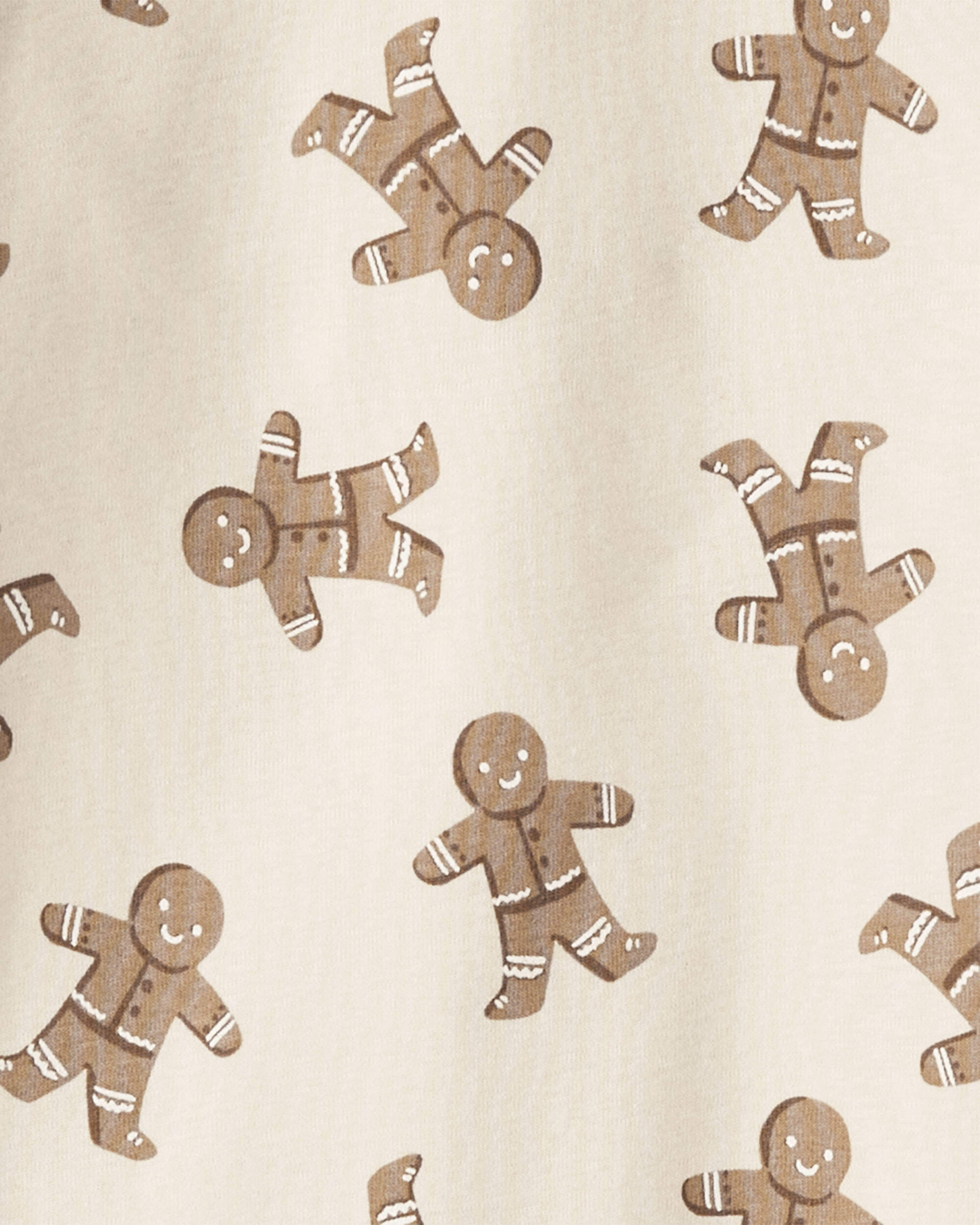 Kid Organic Cotton Pyjamas Set Gingerbread Man Print