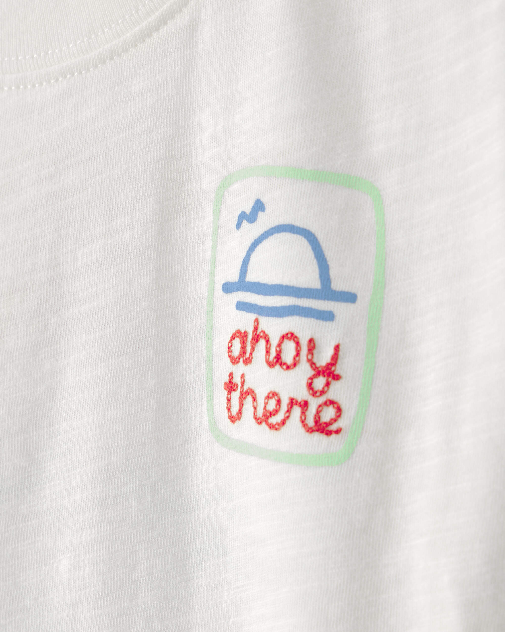 Toddler 'Ahoy There' Graphic Tee - White