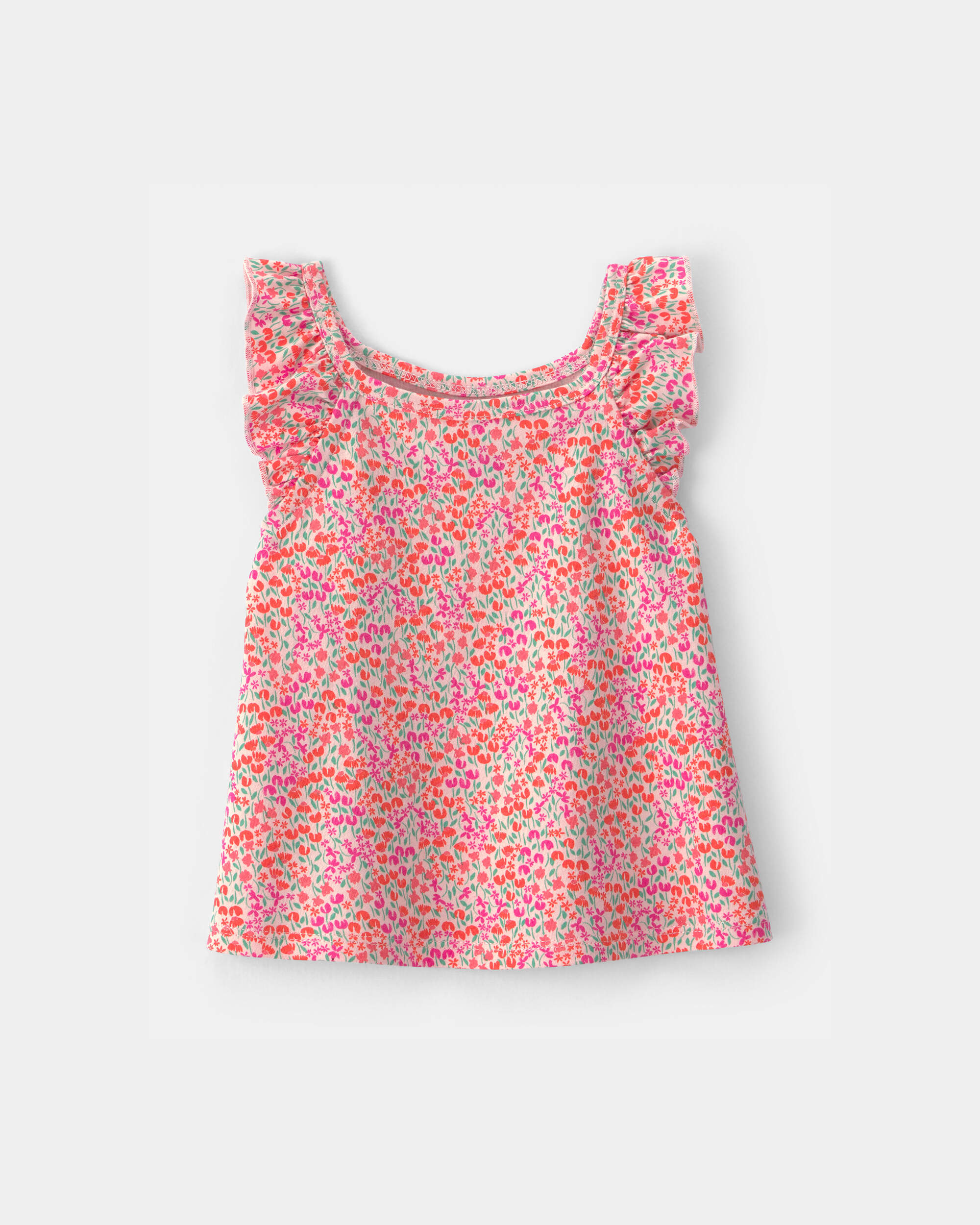 Baby Girl Floral Tank Top - Pink