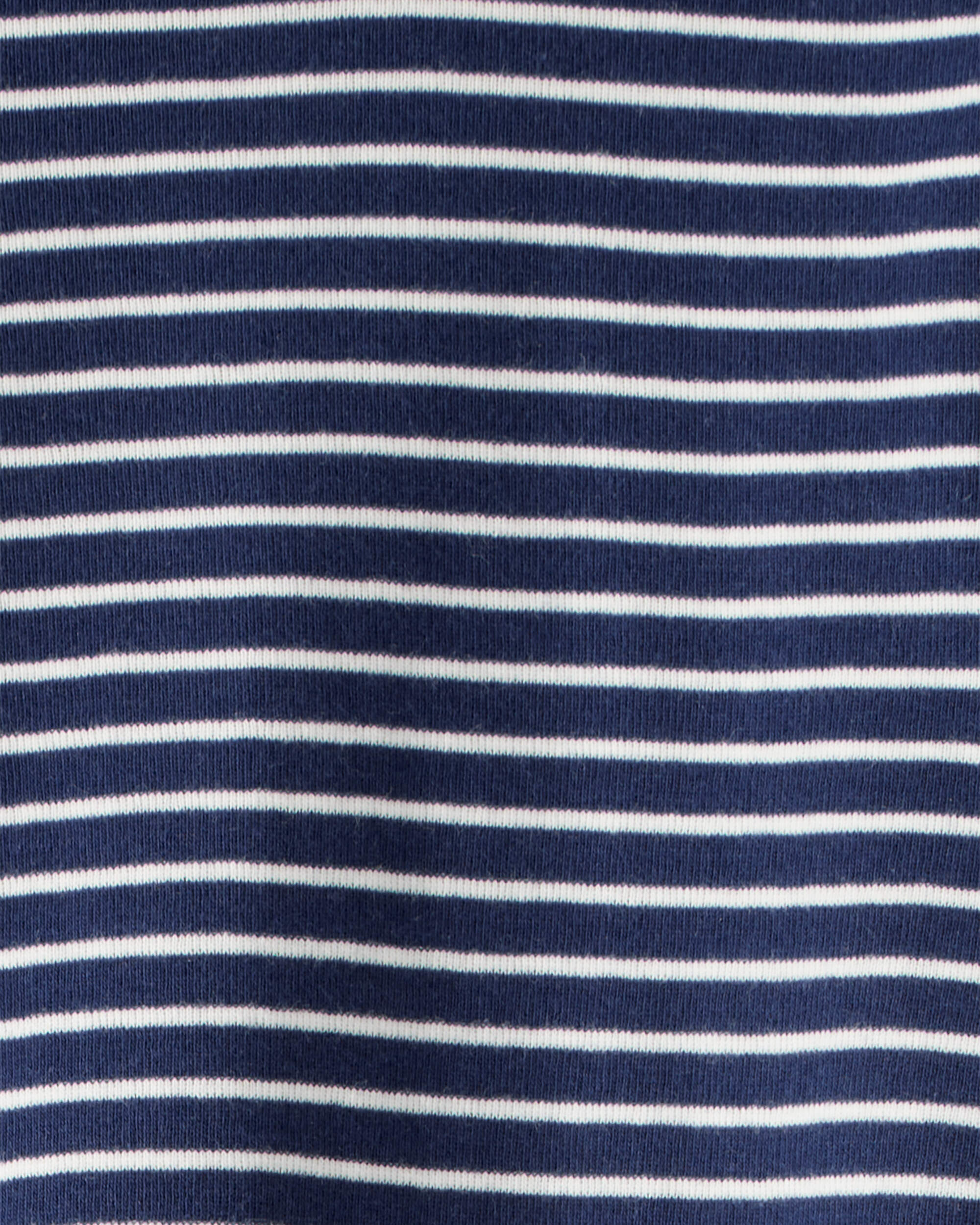 Toddler Pasta Print 100% Cotton Long-Sleeve 4-Piece Pyjamas - Blue