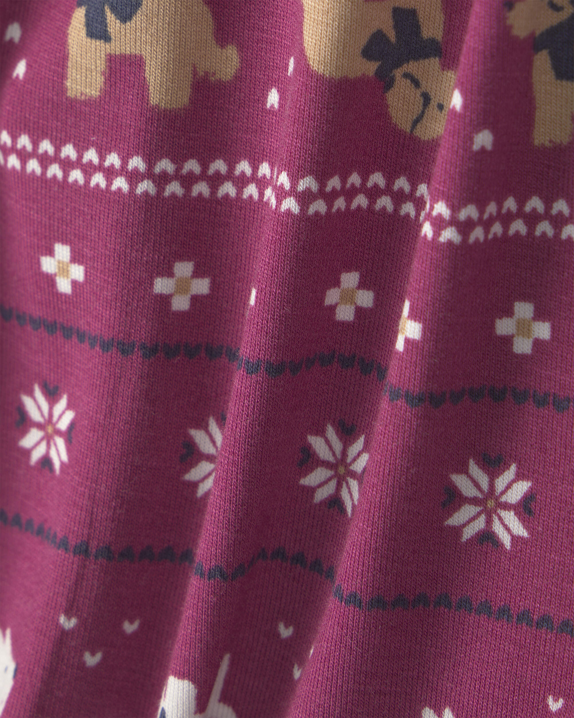 Baby 1-Piece Fair Isle PurelySoft™ Snug Fit Pyjama - Burgundy
