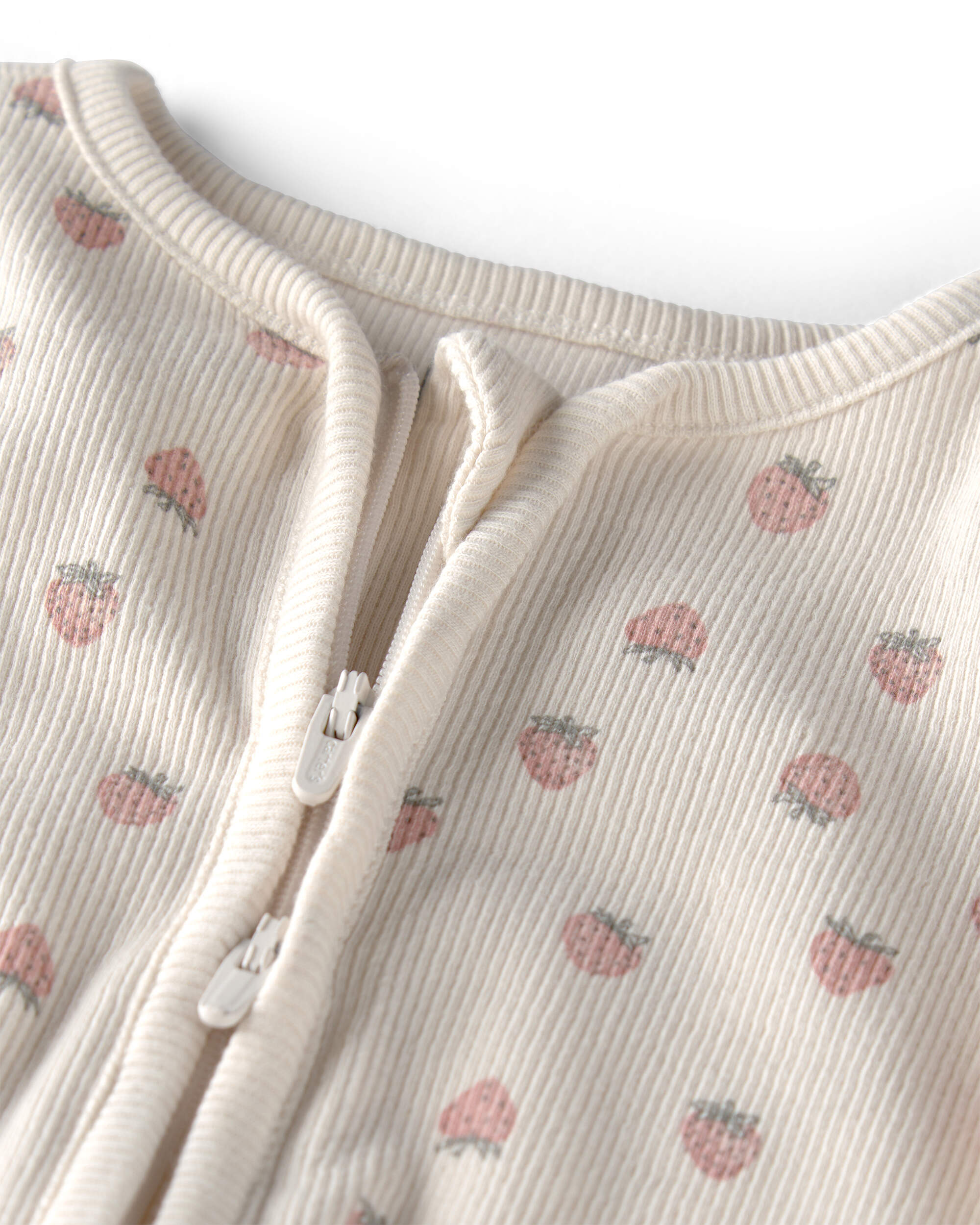 Baby Girl Organic Cotton Sleeper Pyjama Strawberry-Print
