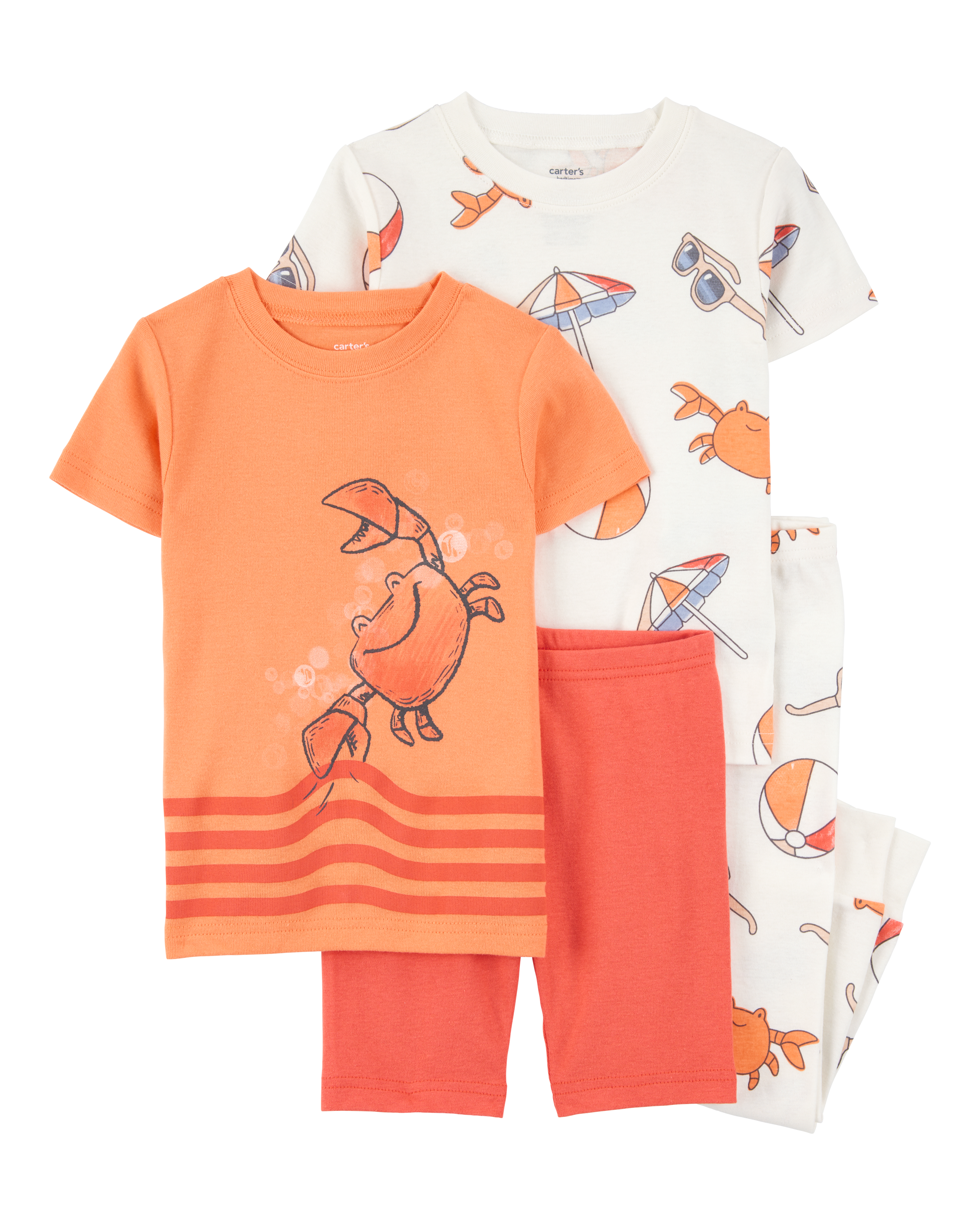 Baby 4-Piece Beach Crab 100% Snug Fit Cotton Pyjamas