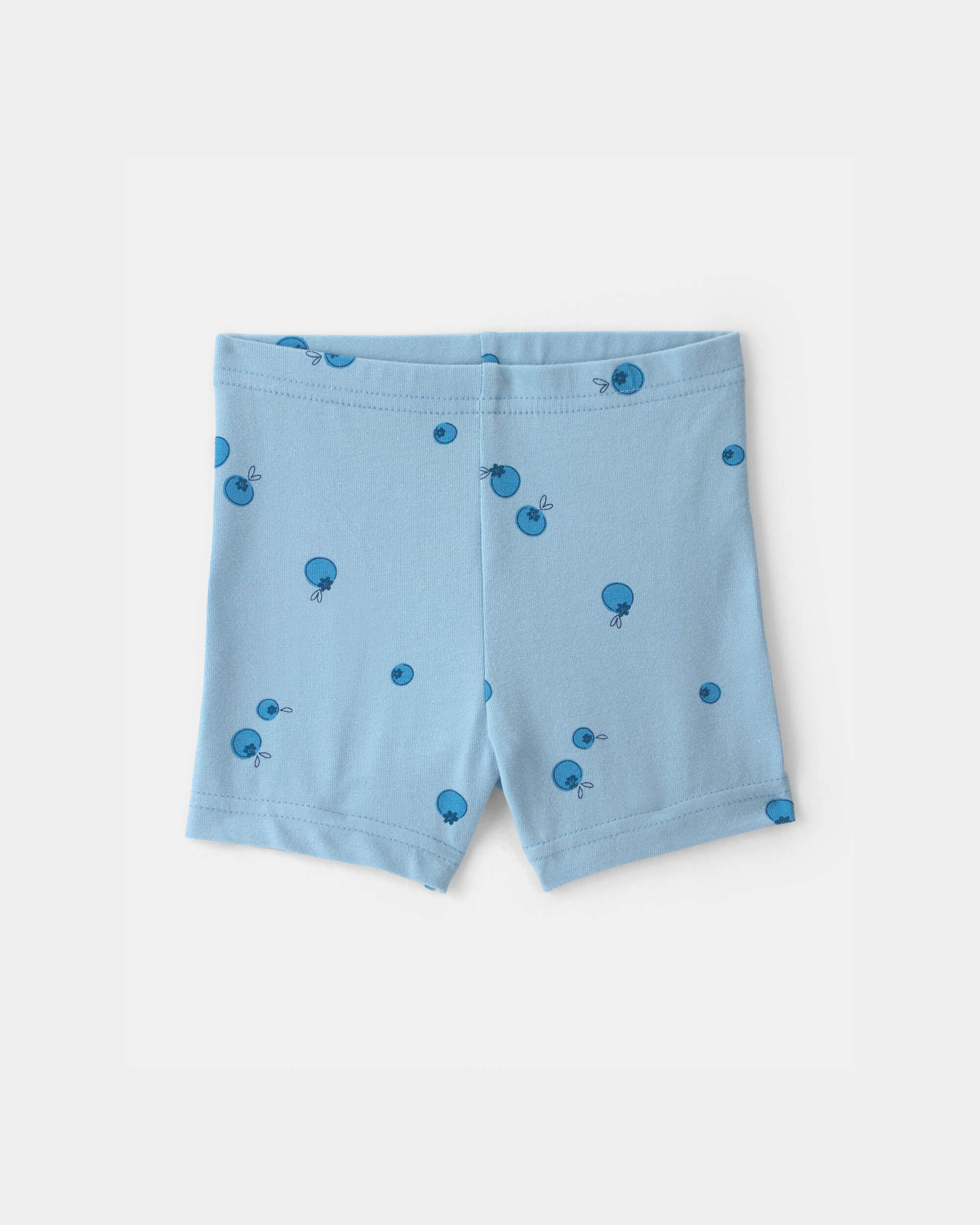 Baby Girl Blueberry Bike Shorts - Blue