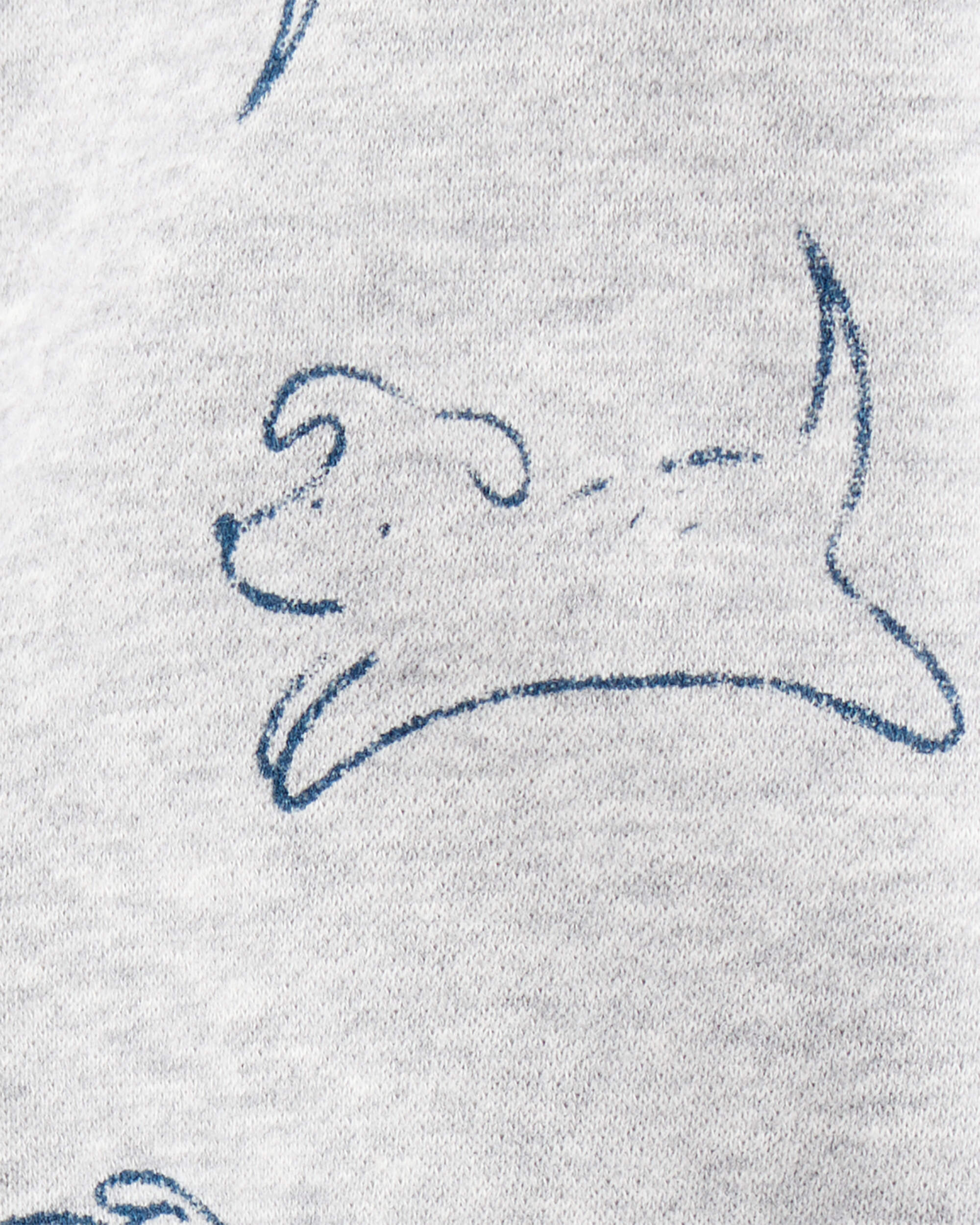 Baby Boy Dog Knit Pull-On Pants - Grey