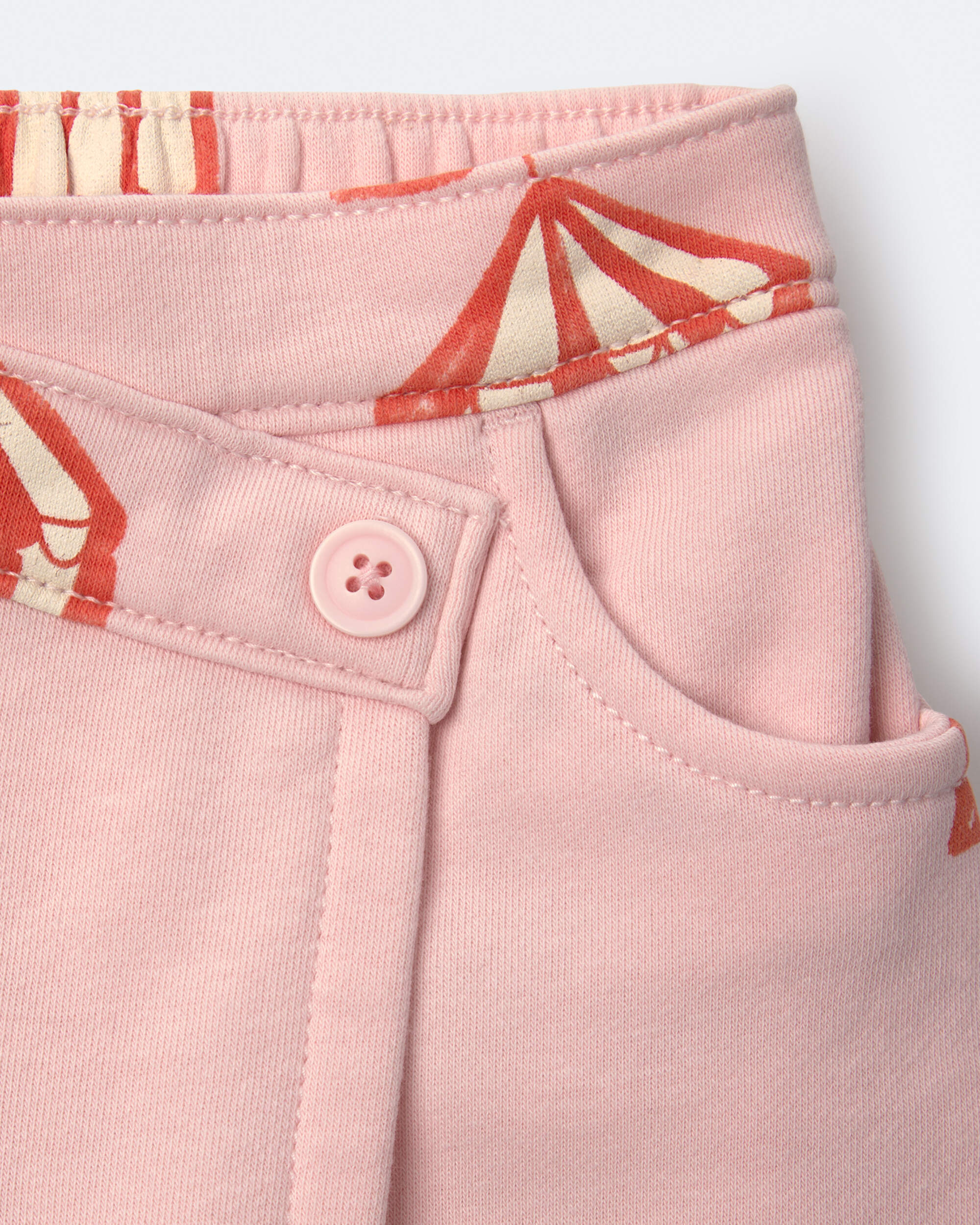 Toddler Girl Asymmetrical Skort Big Top Print - Light Pink