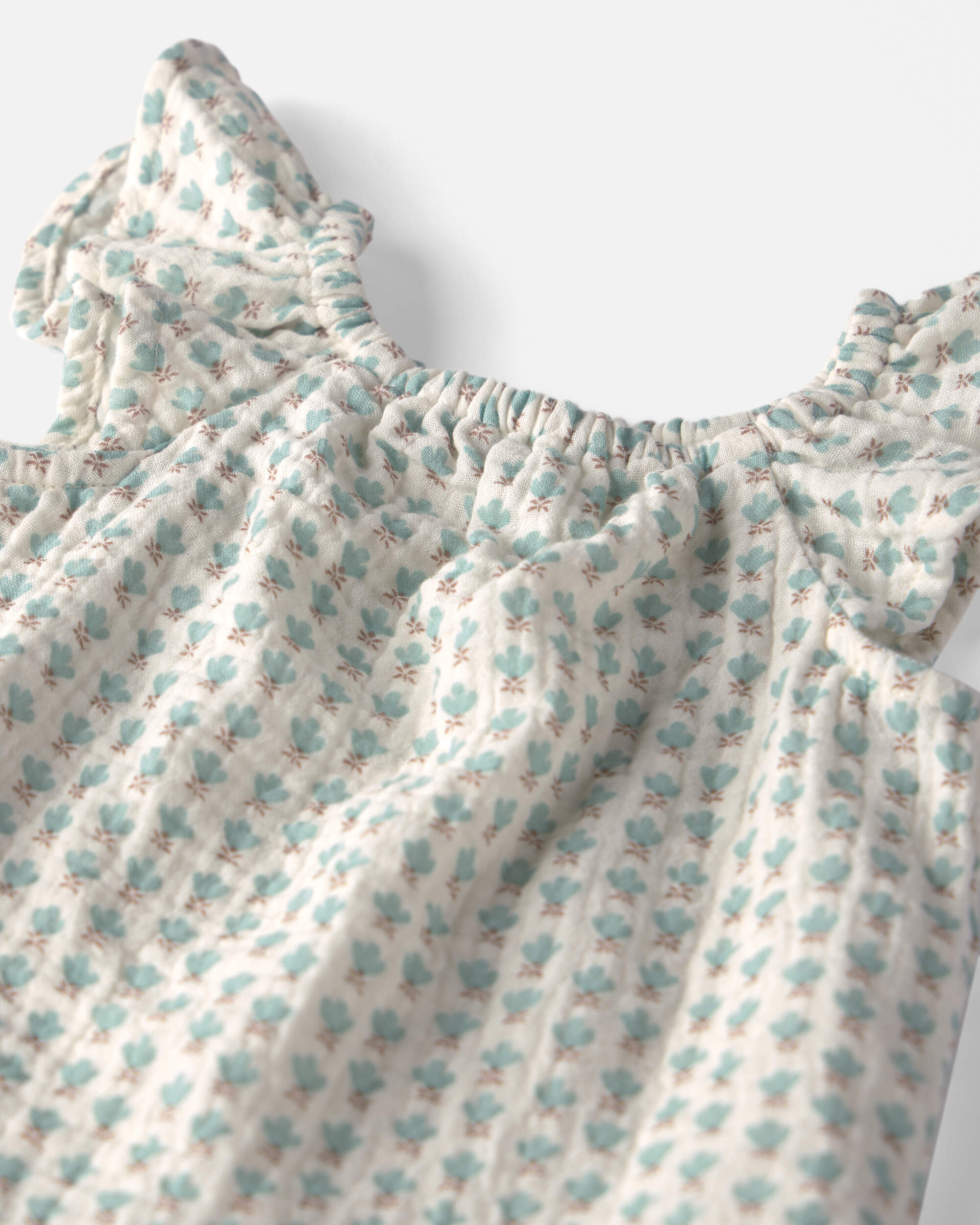 Baby Girl 2-Piece Organic Cotton Gauze Top & Short Set Floral