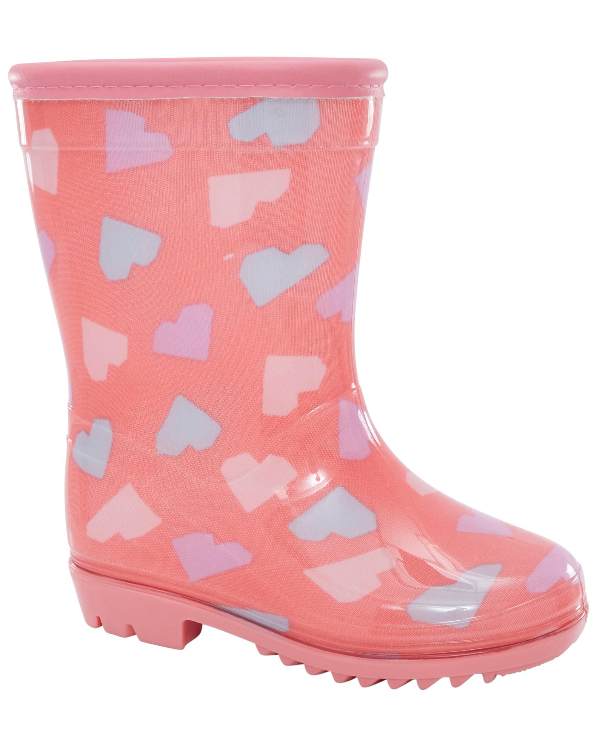 Heart Print Rain Boots