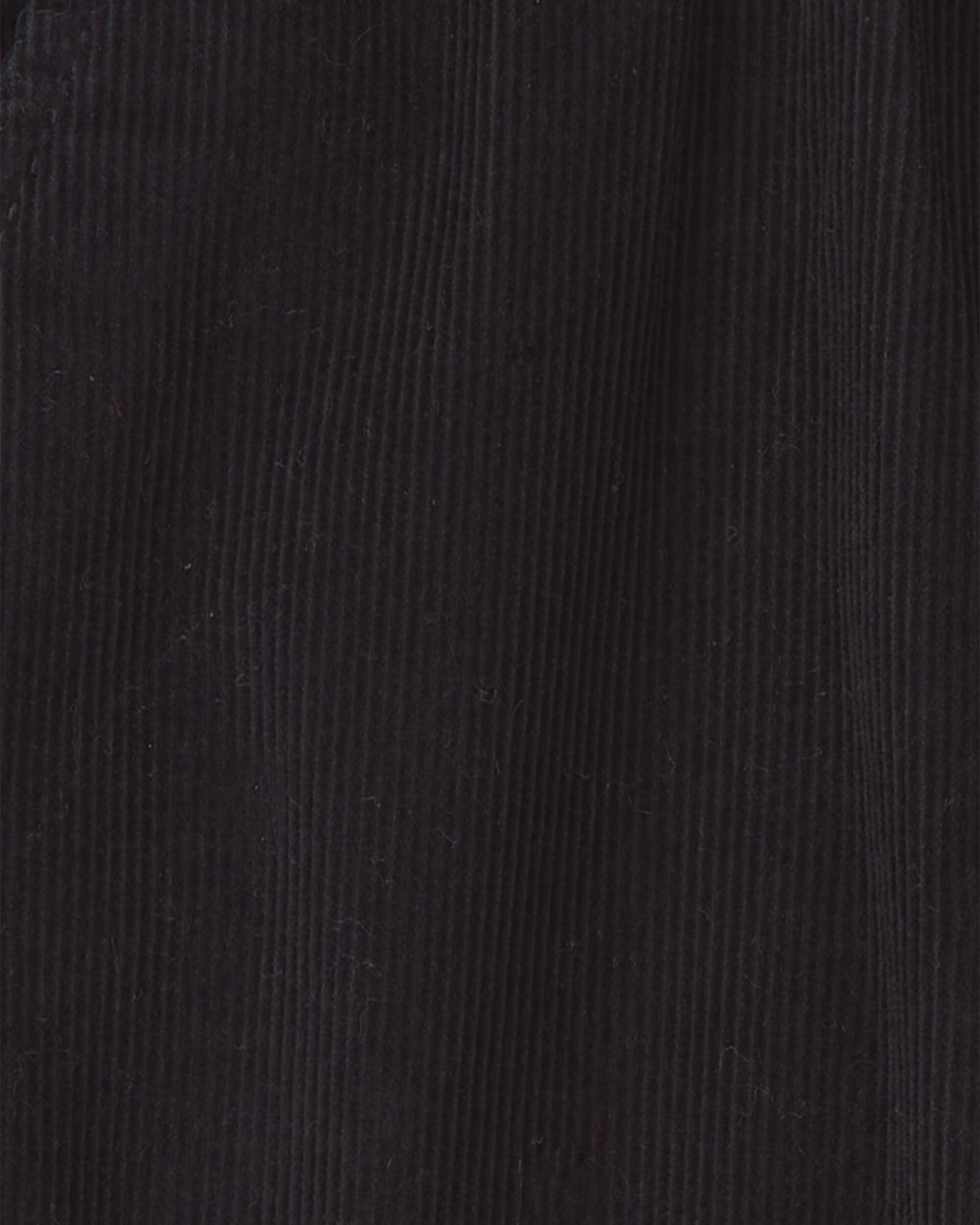 Toddler Boy Corduroy Straight Suspender Pants - Black