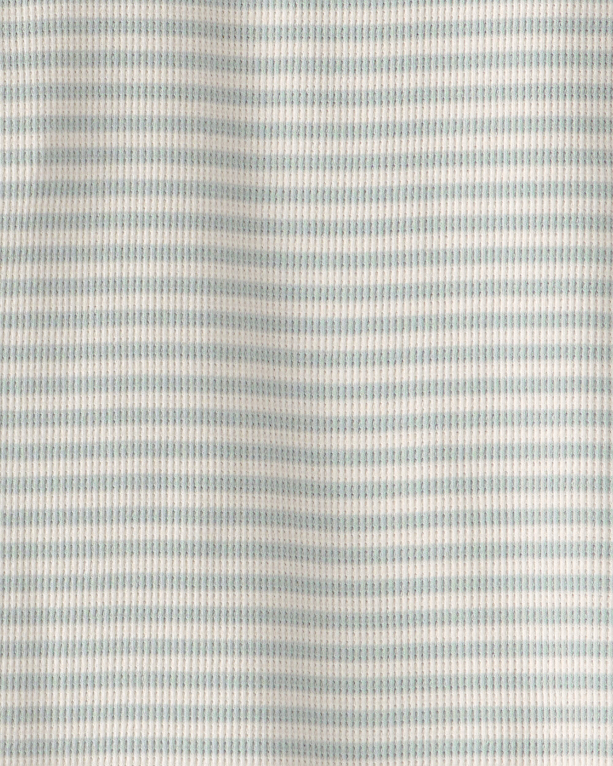 Girls 2-Piece Organic Cotton Waffle Knit Top & Short Set Stripes