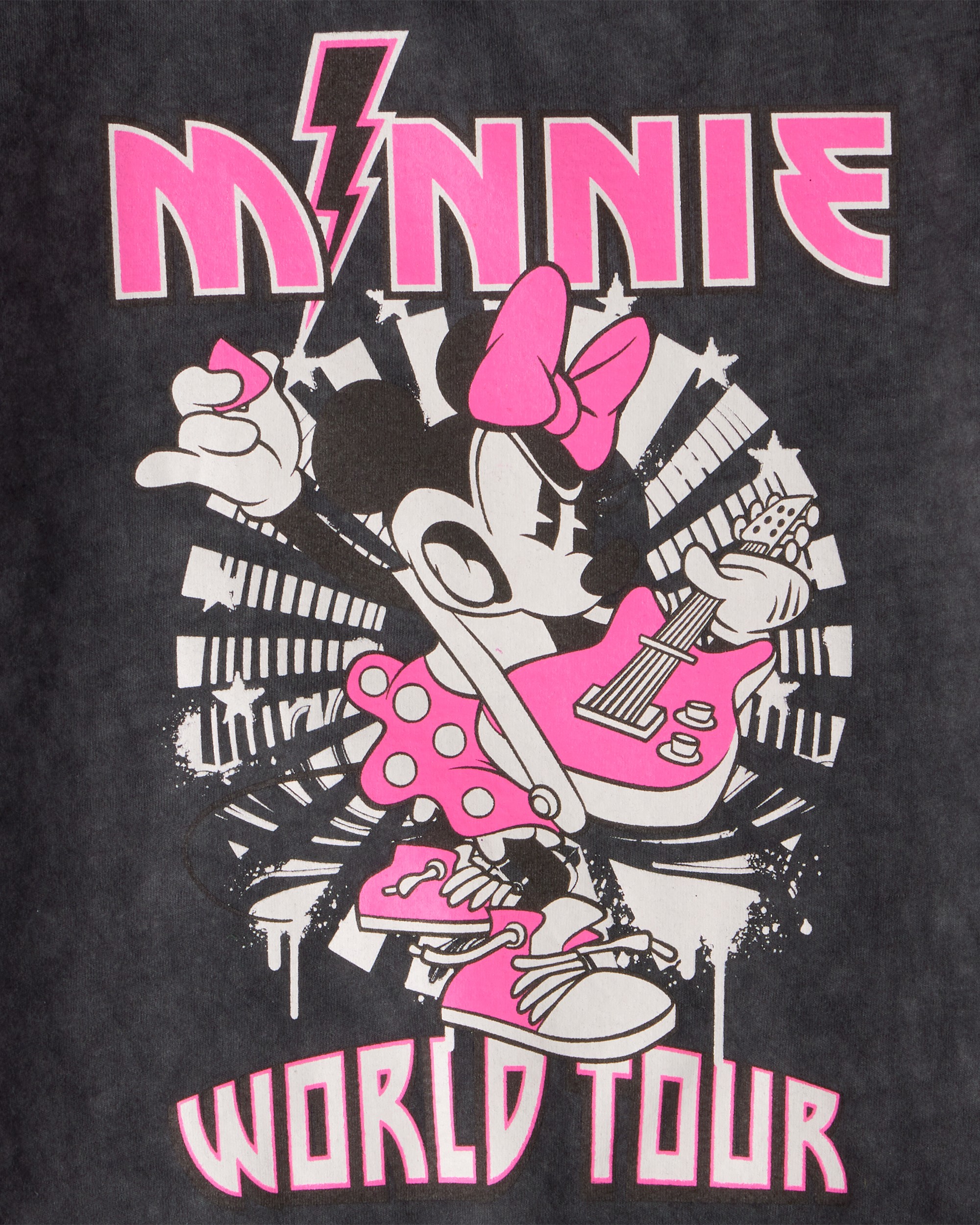 Kid Disney© Minnie Mouse Music Short-Sleeve Graphic Tee - Black/Pink