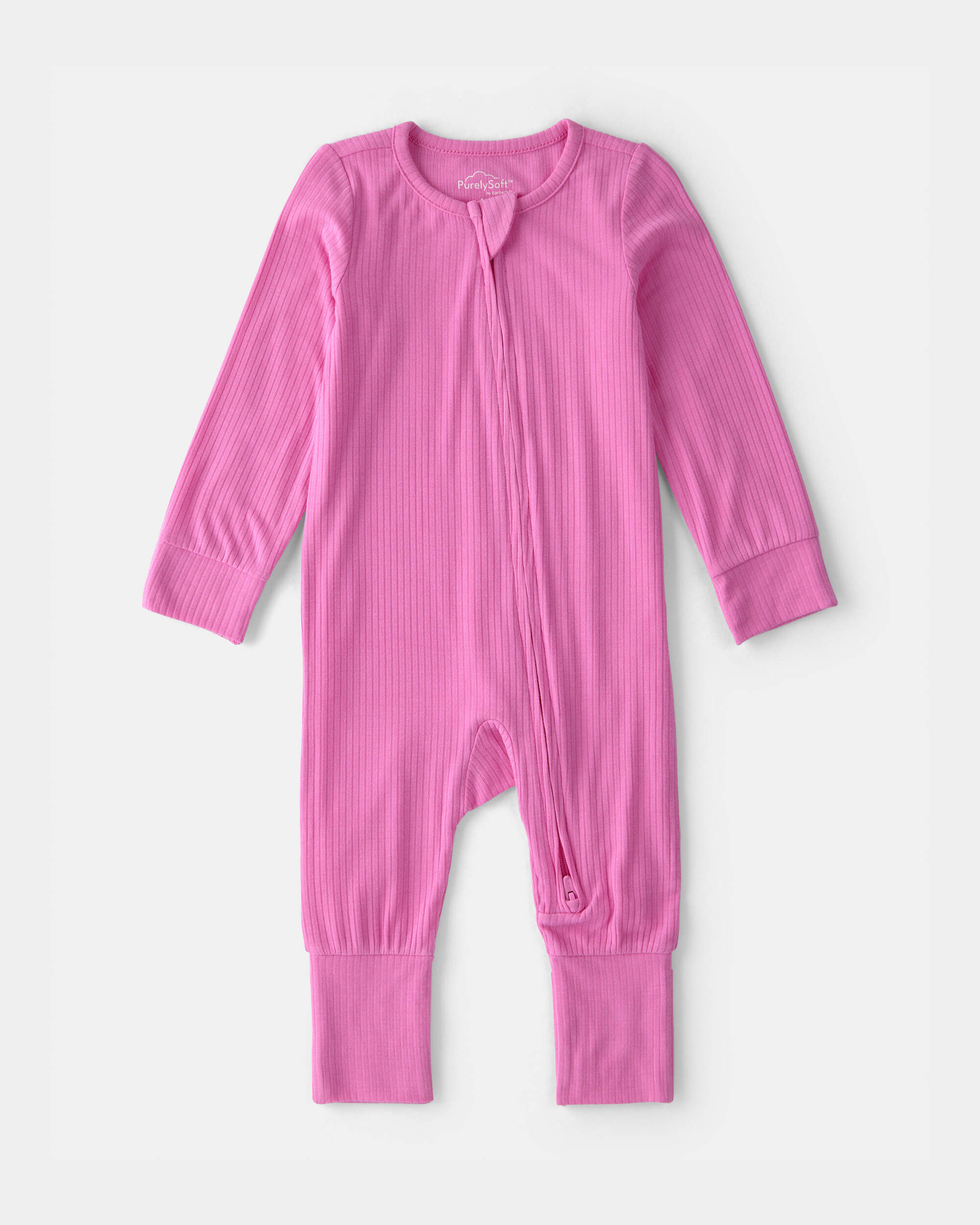 Baby Girl PurelySoft 2-Way Zip Snug Fit Sleeper - Pink