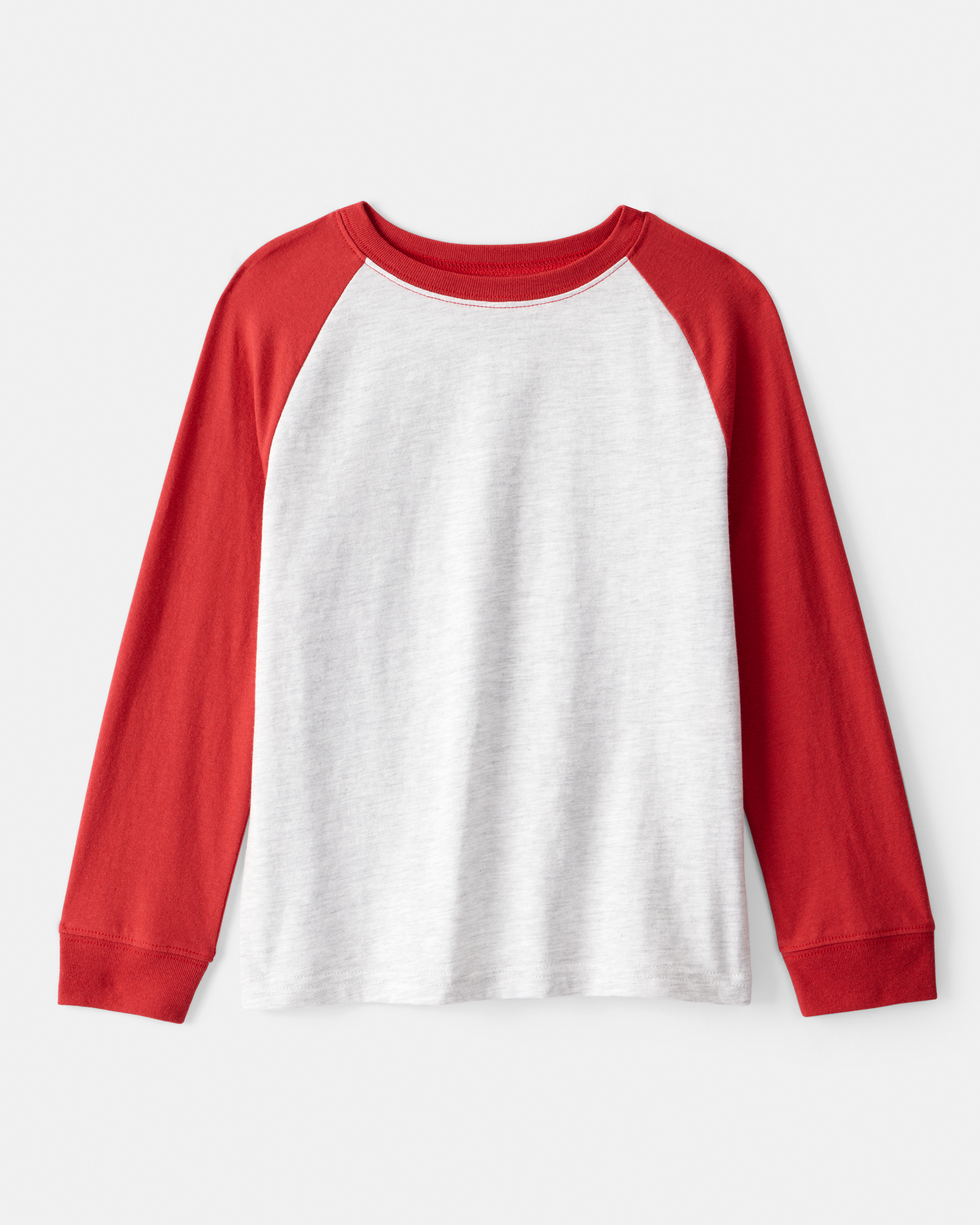 Boys Long-Sleeve Raglan Tee - White